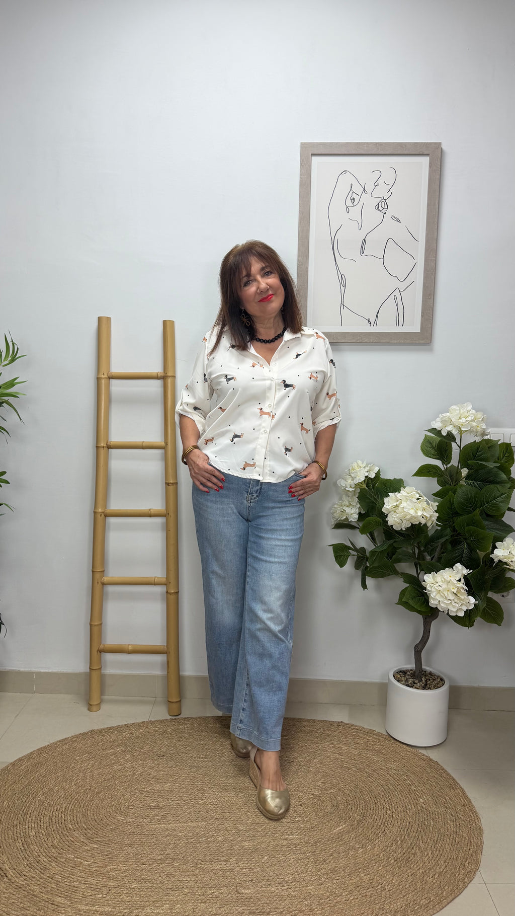 Blusa Cre Perritos