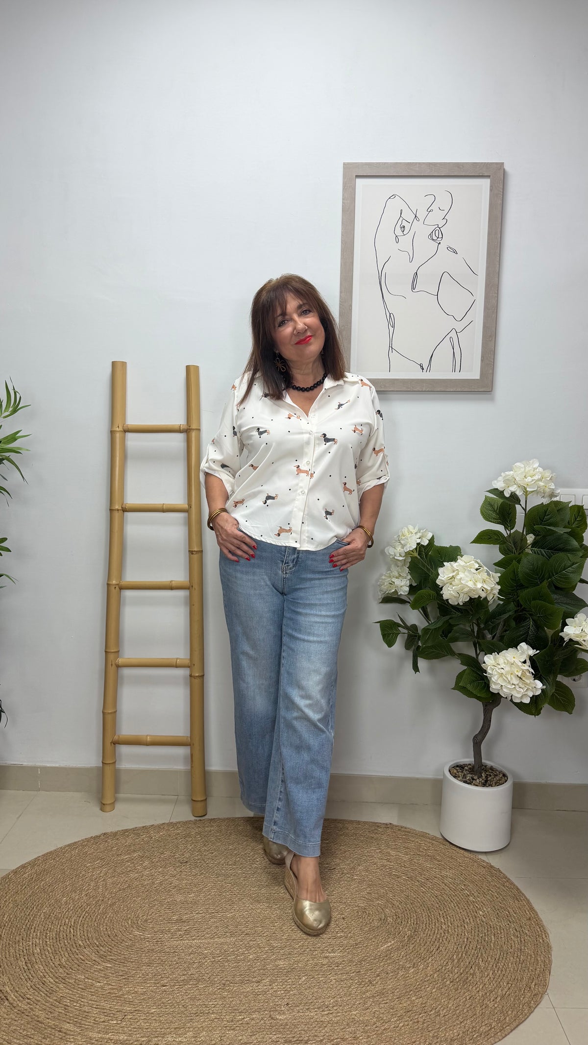 Blusa Cre Perritos
