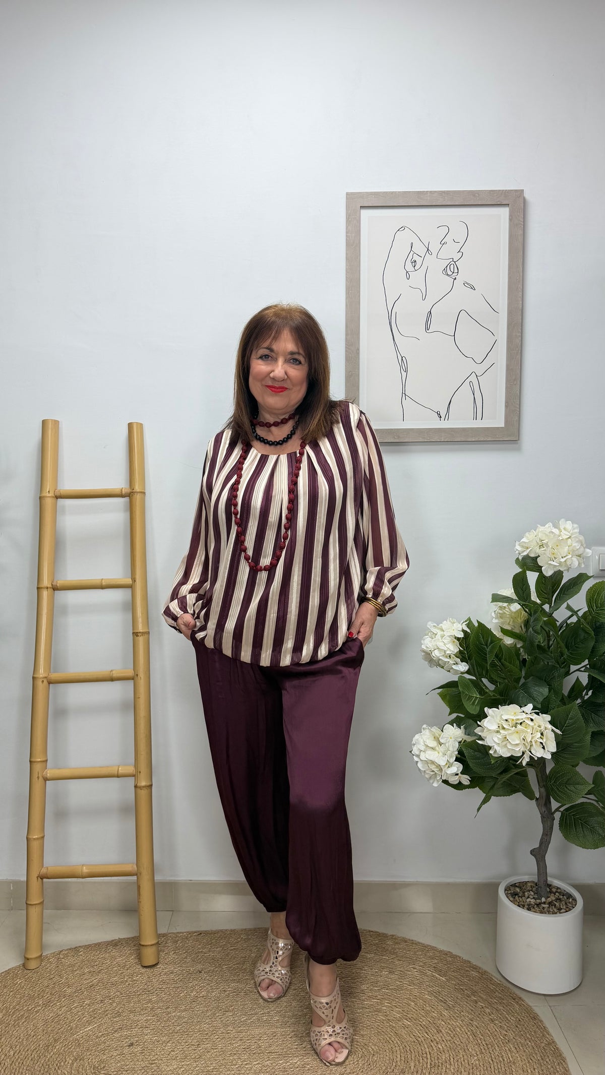 Blusa Maruja Burdeos