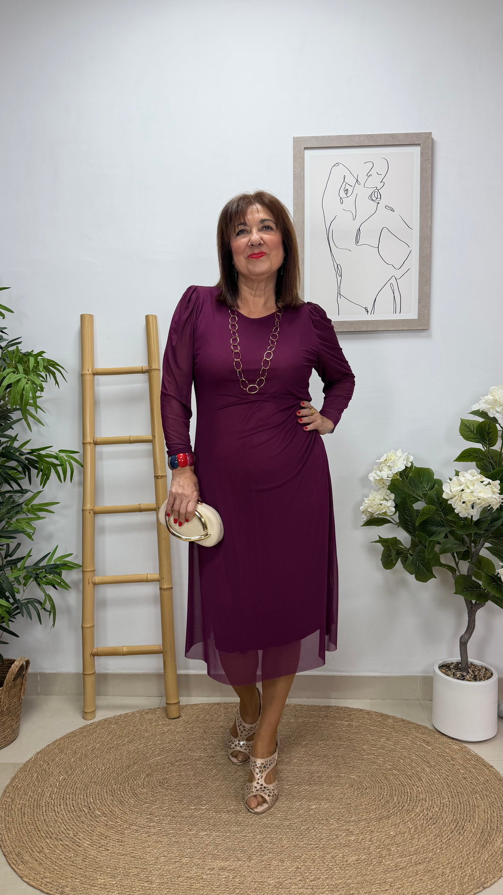 Vestido Loto Tinto