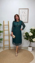 Vestido Loto Verde Pato