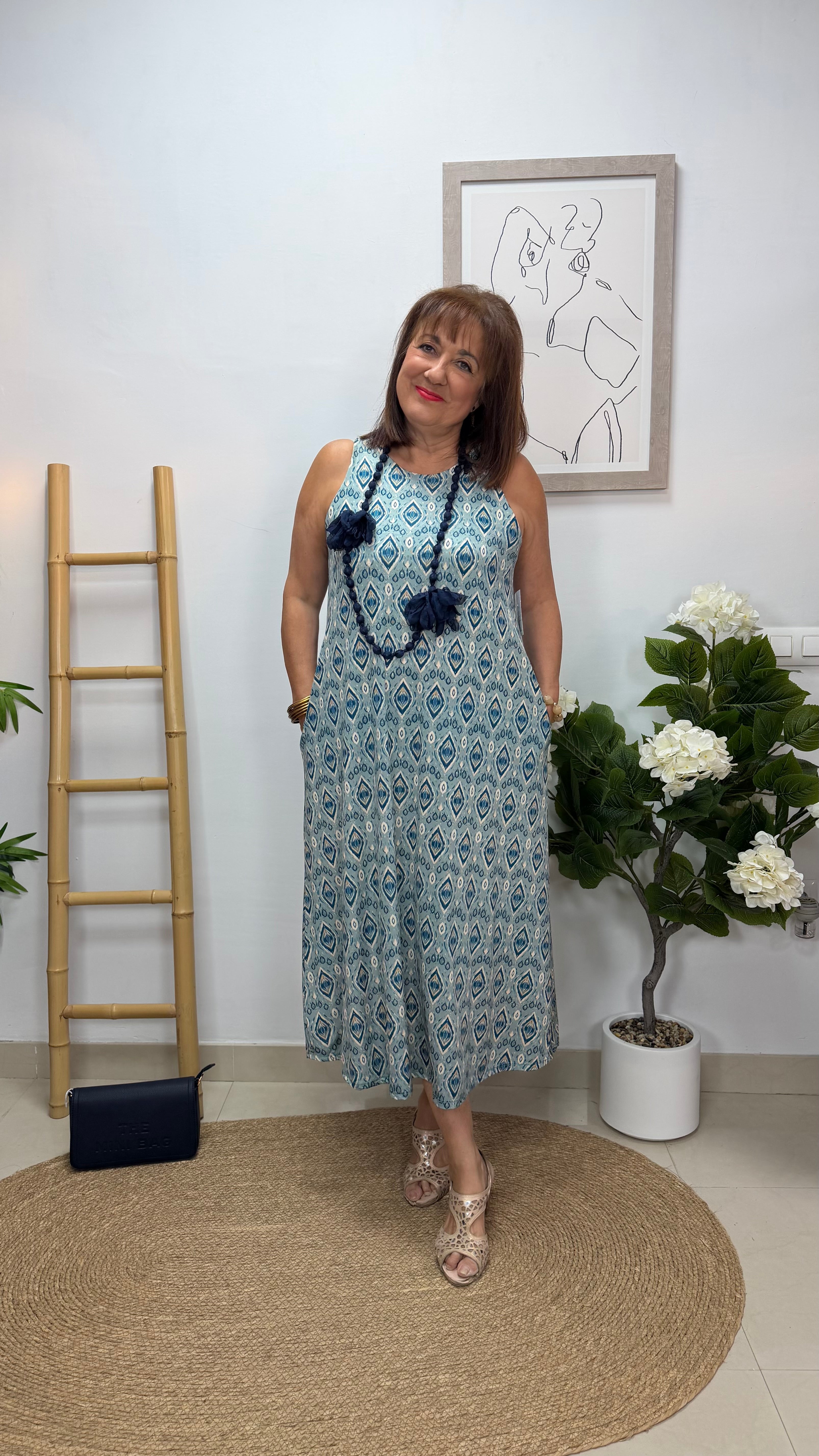 Vestido Retro Celeste