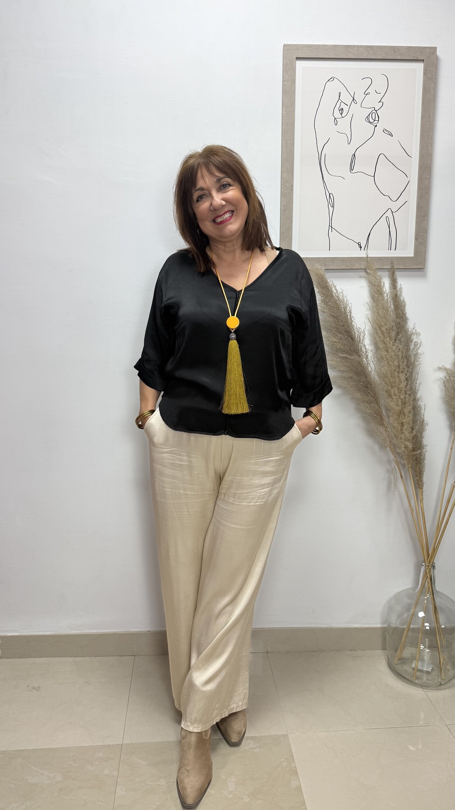 Collar Flecos Dorado