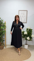 Vestido Paula con Manga Negro