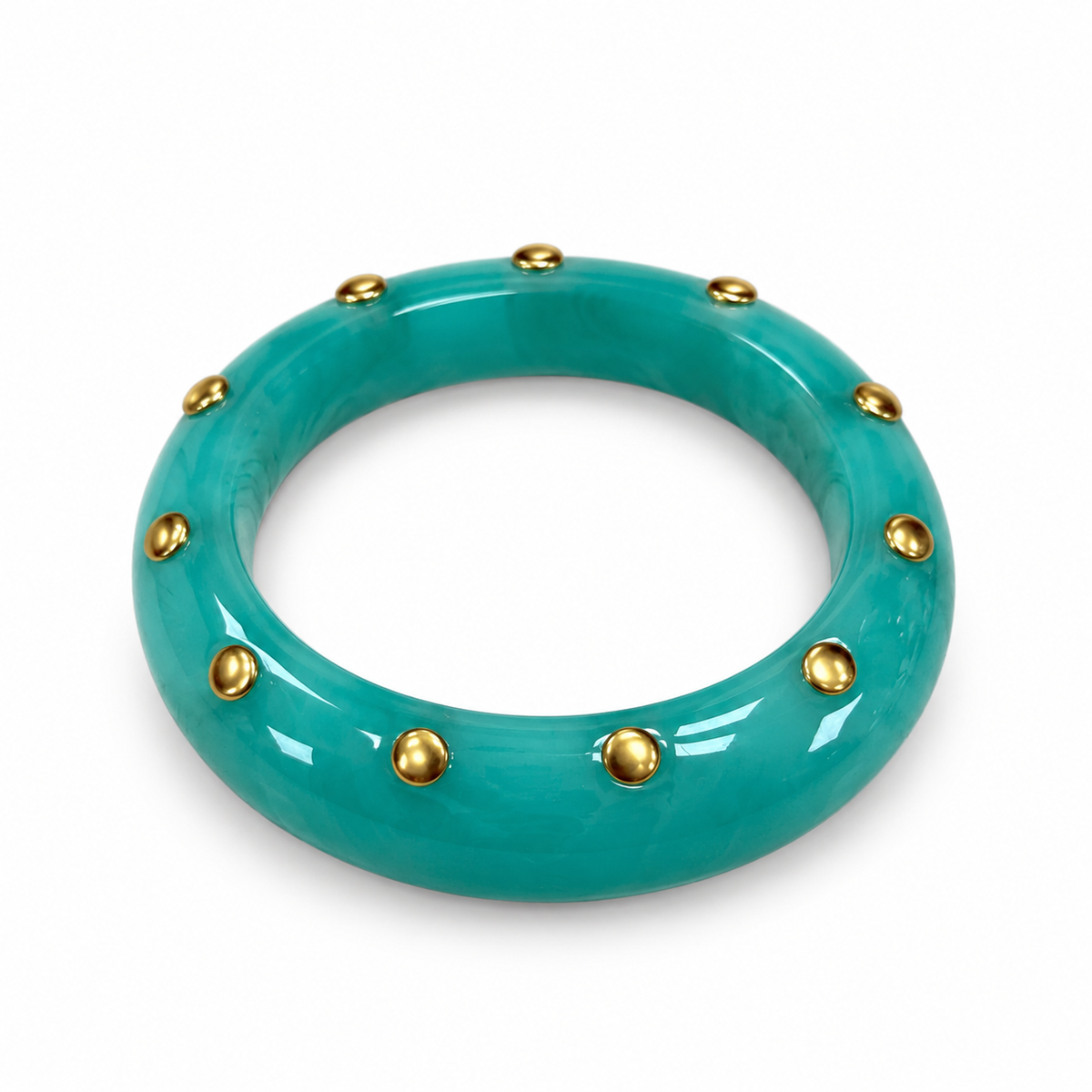 Pulsera Aguamarina Tachuelas