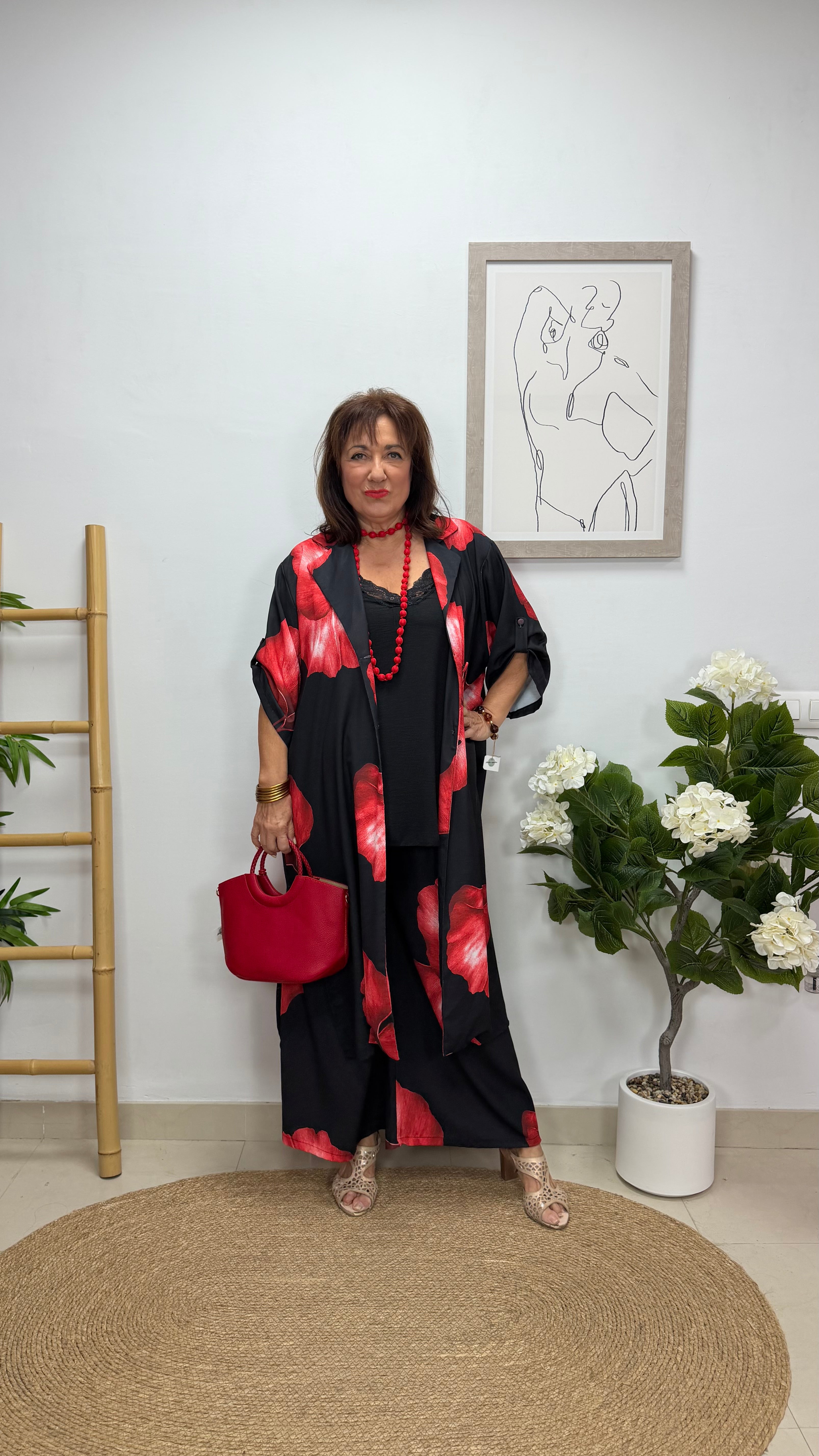 Conjunto Amapola Rojo