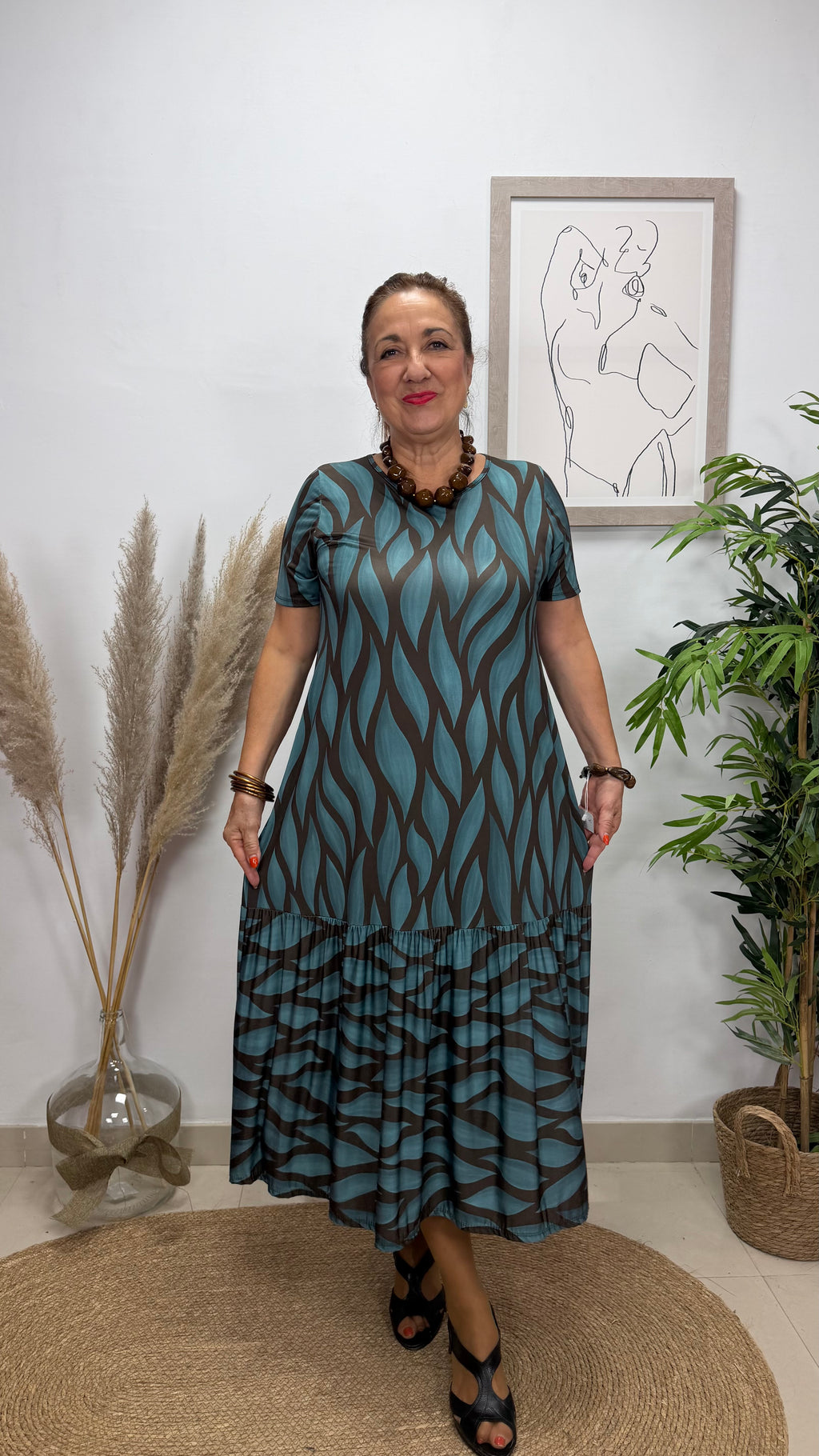 Vestido Redes Manga Corta