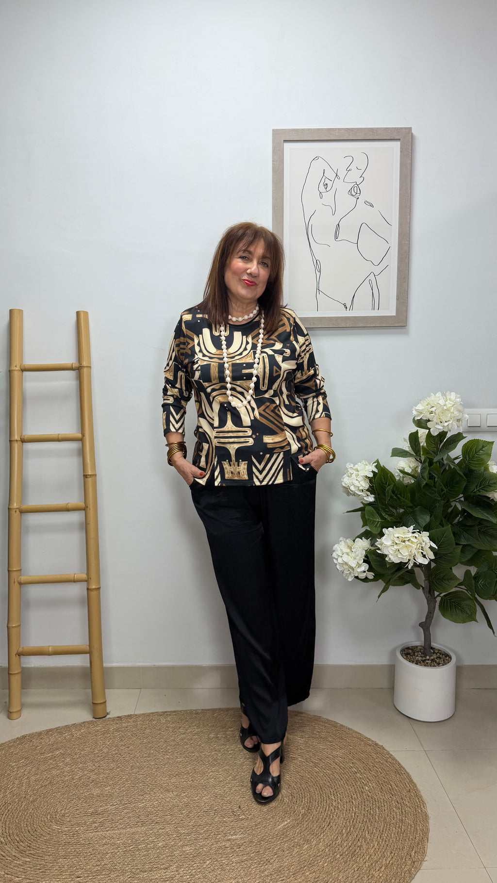 Blusa Jeroglífico Negro