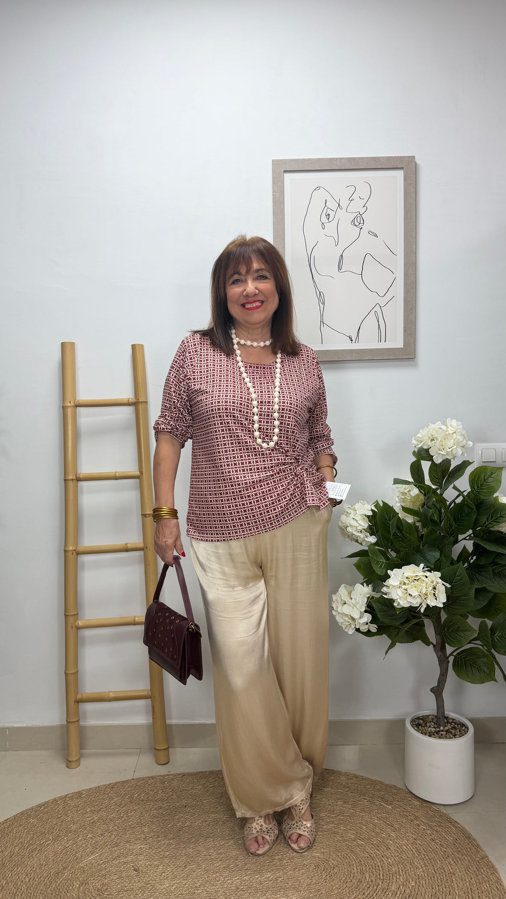 Blusa Trébol Burdeos