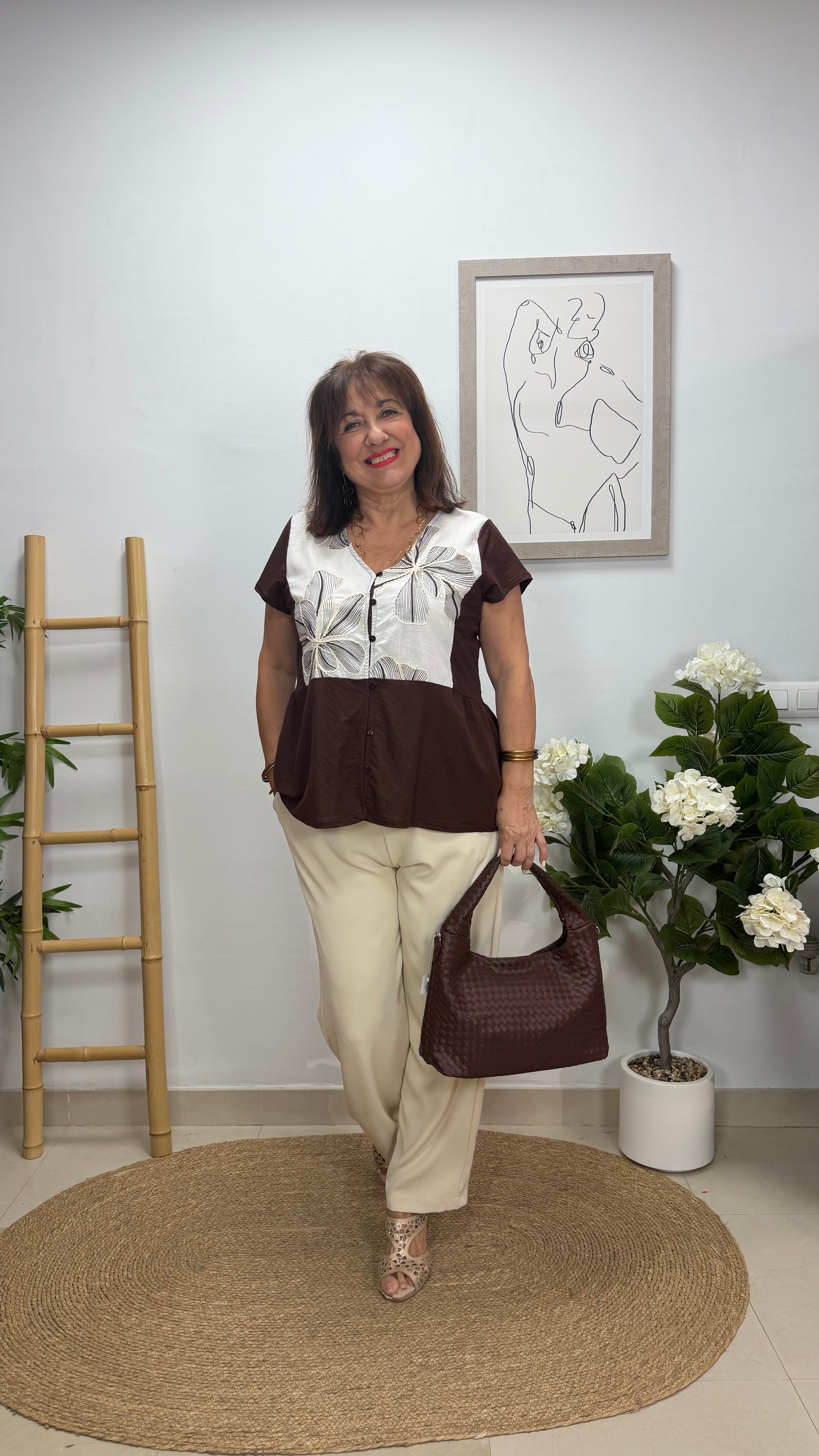 Blusa Chantra Marrón