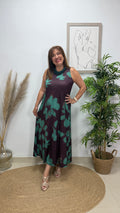 Vestido Orquídea Berengena-Agumarina
