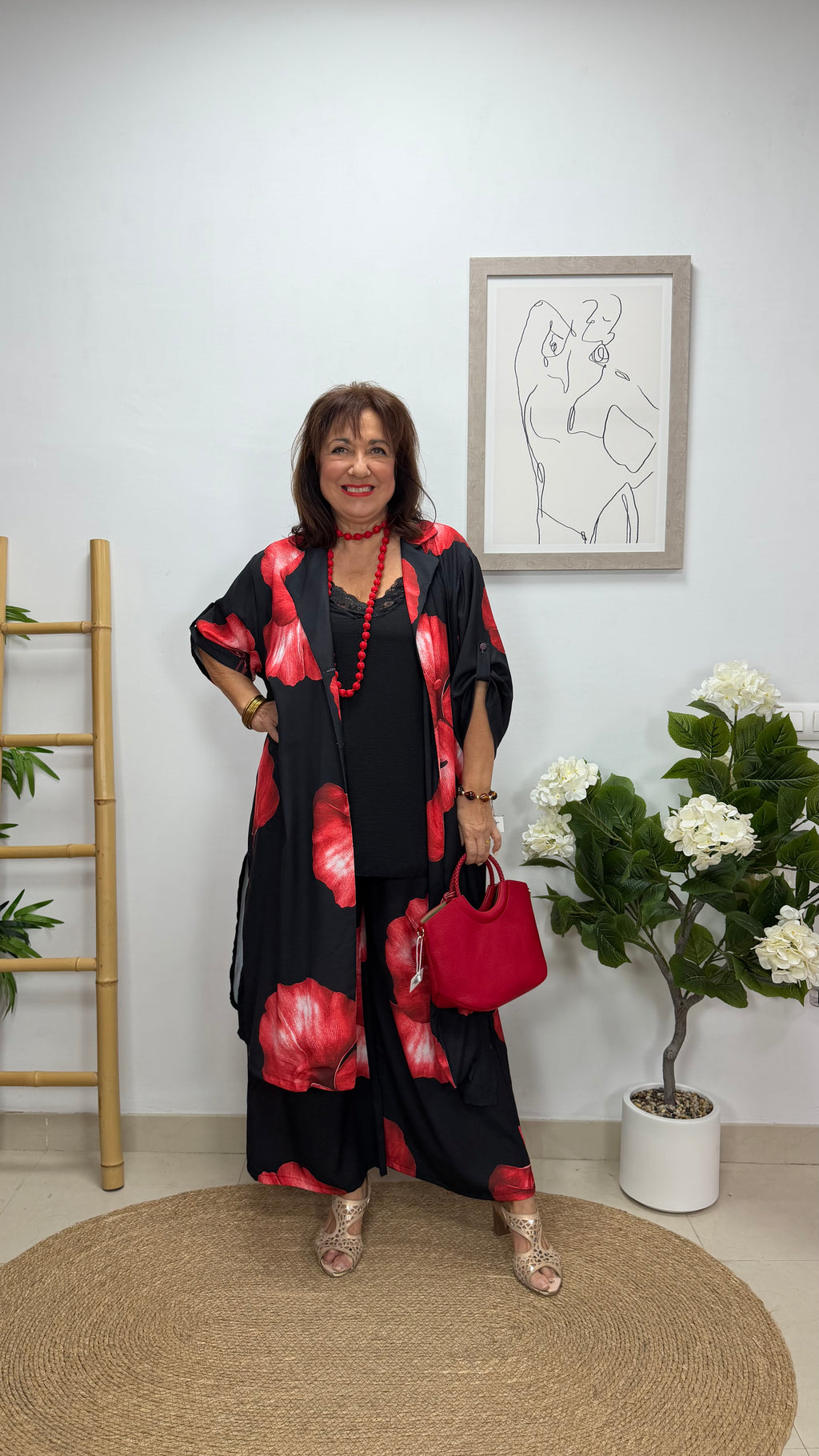 Conjunto Amapola Rojo