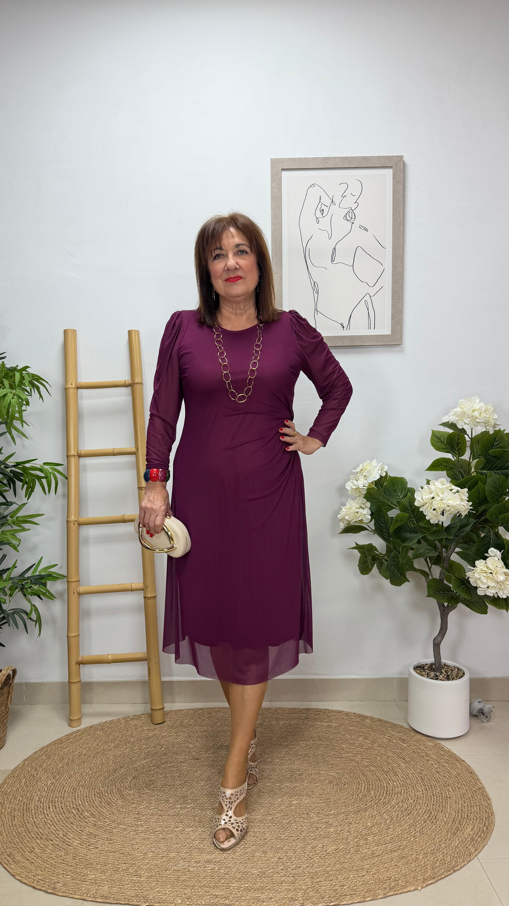 Vestido Loto Tinto
