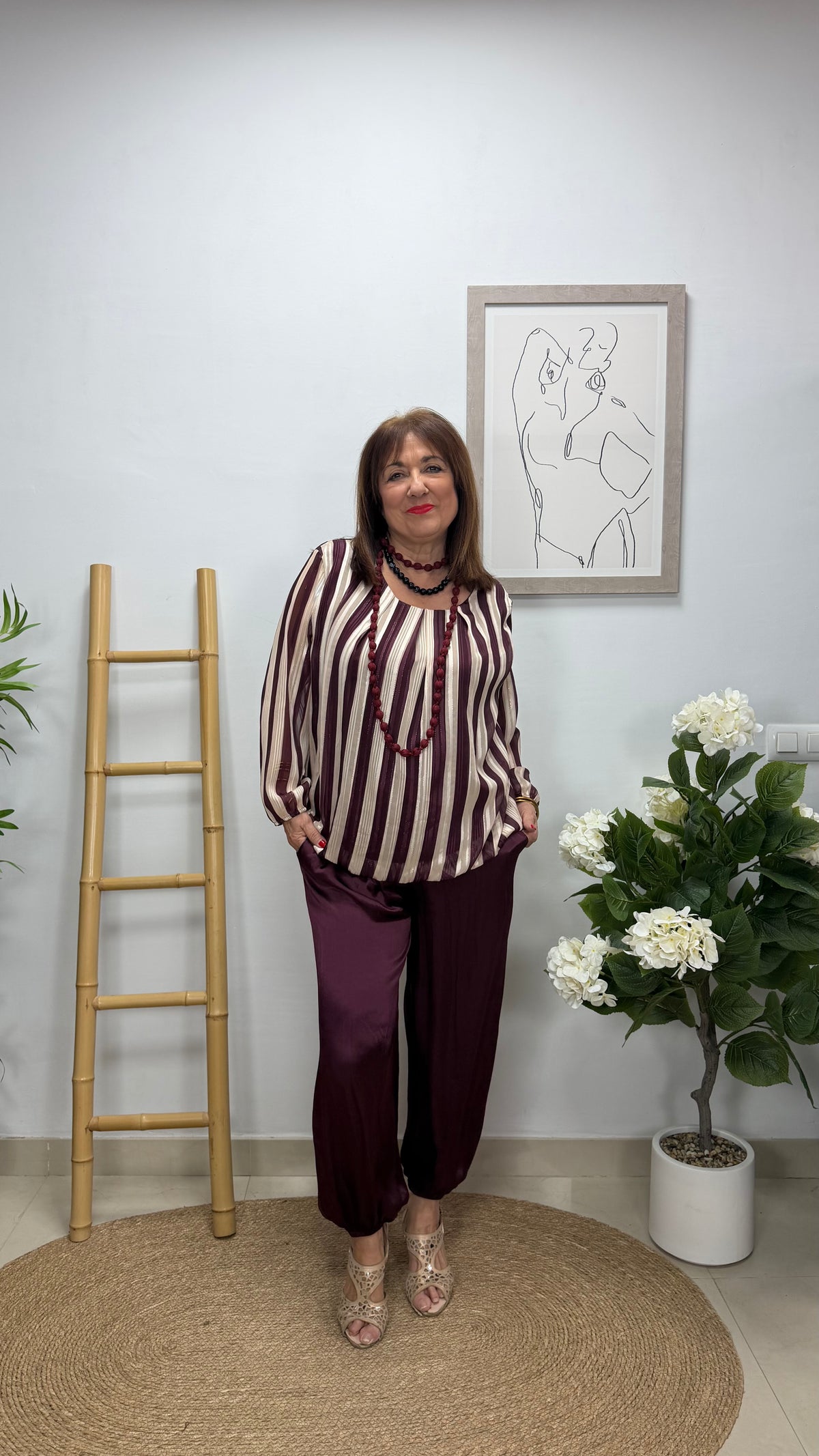 Blusa Maruja Burdeos