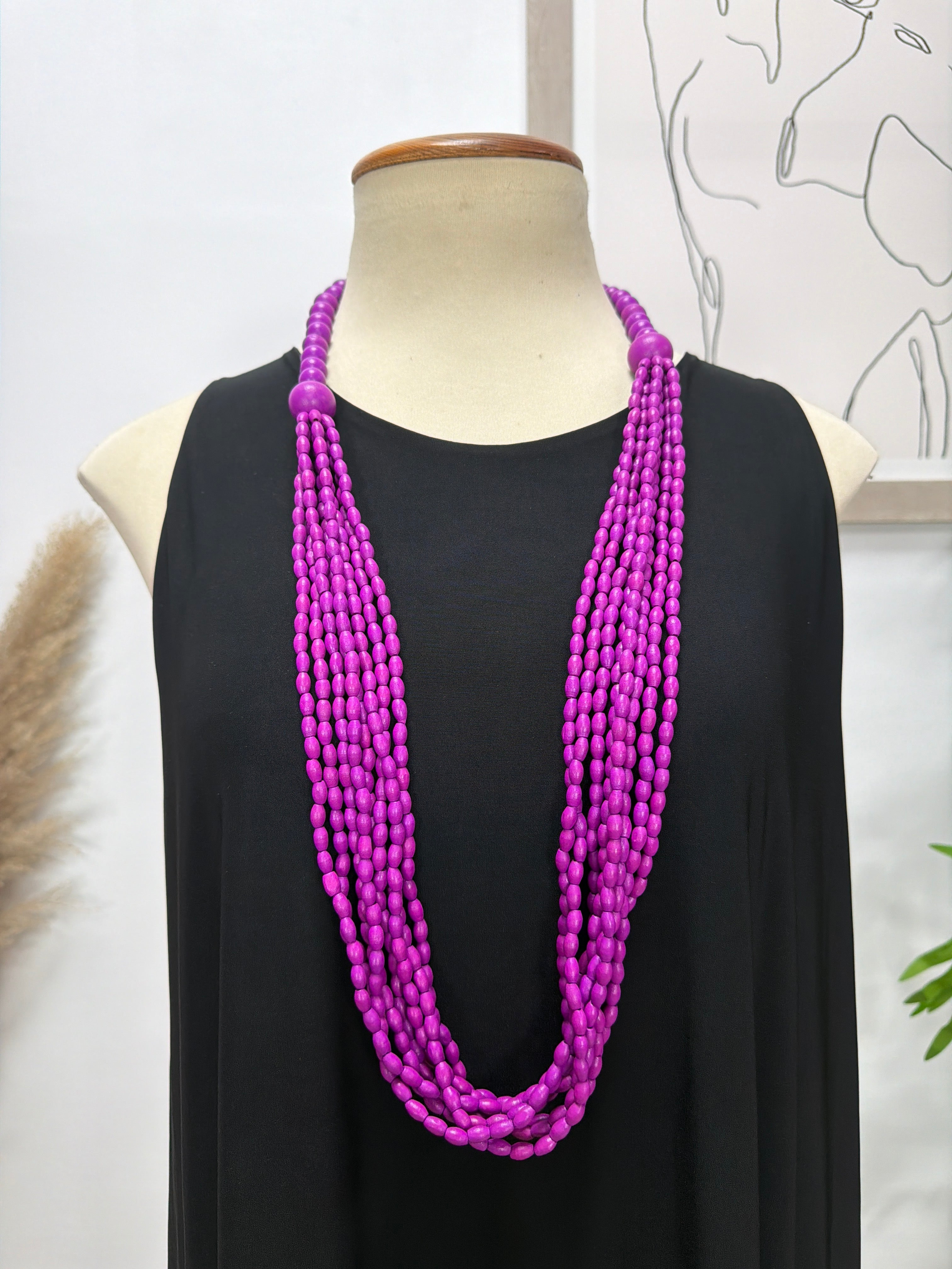 Collar Largo Buganvilla