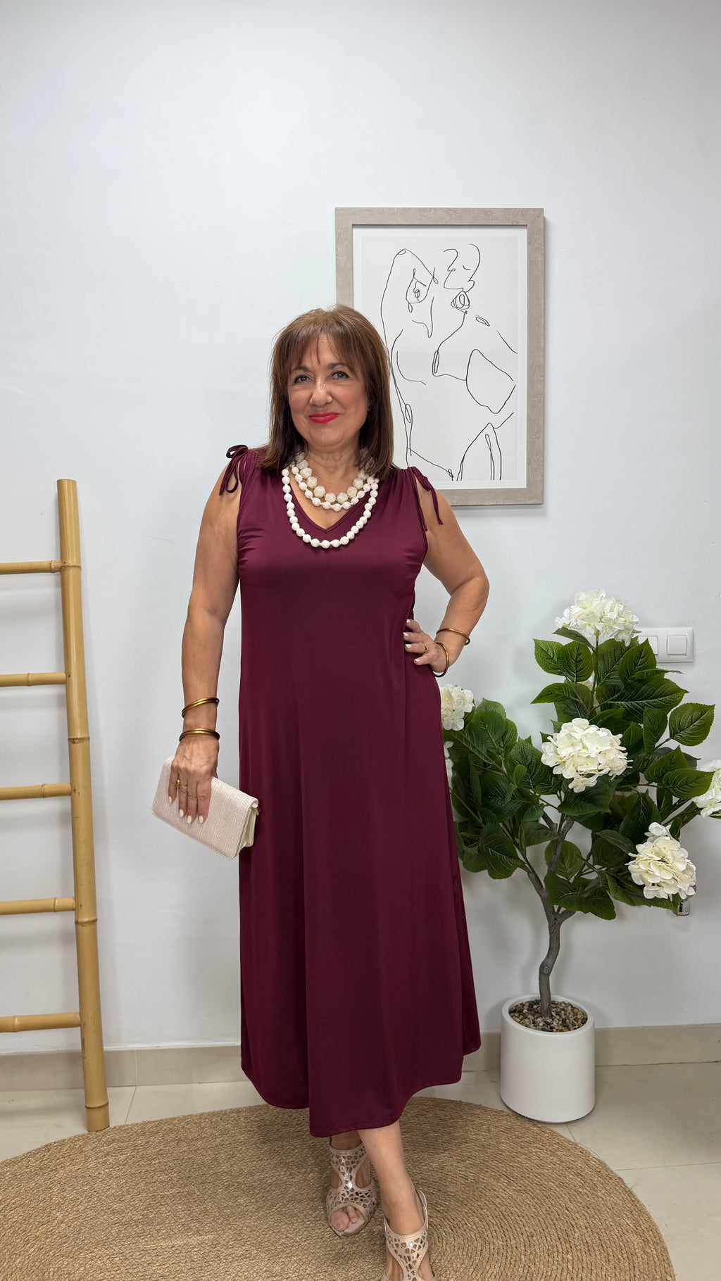 Vestido Rita Burdeos