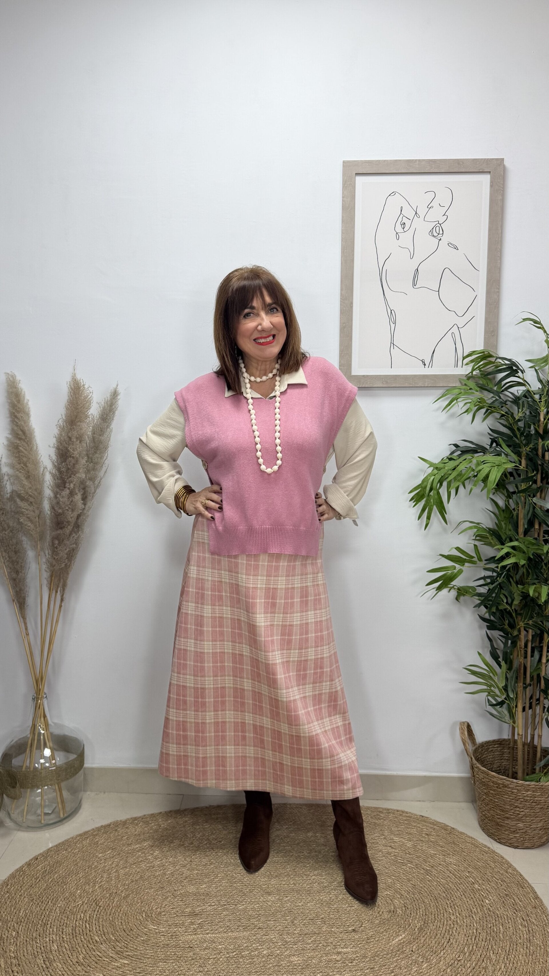 Falda Escocesa Rosa