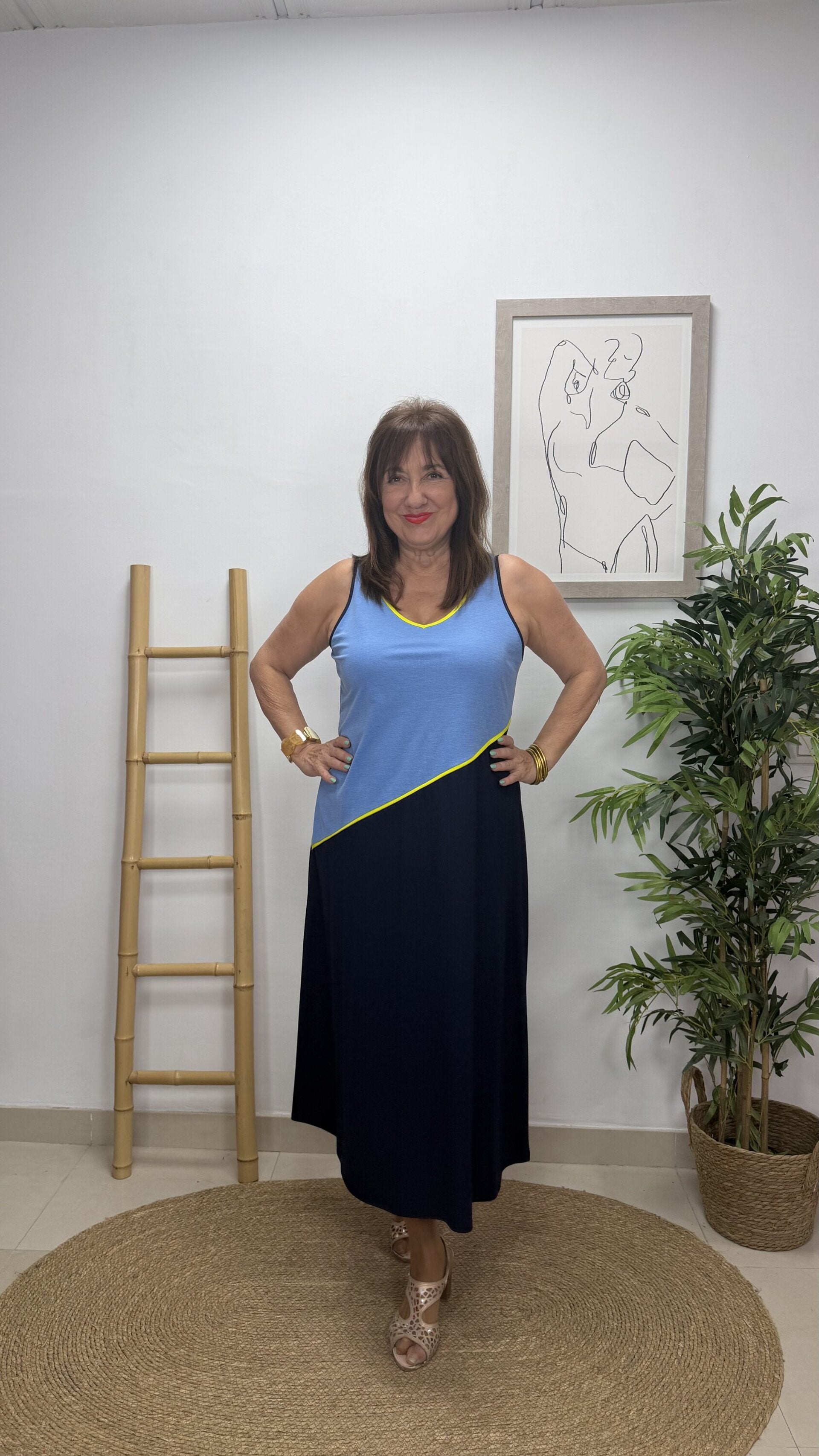 Vestido Bicolor Flex