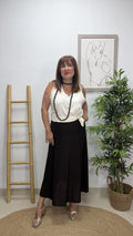 Falda Lisa Marrón