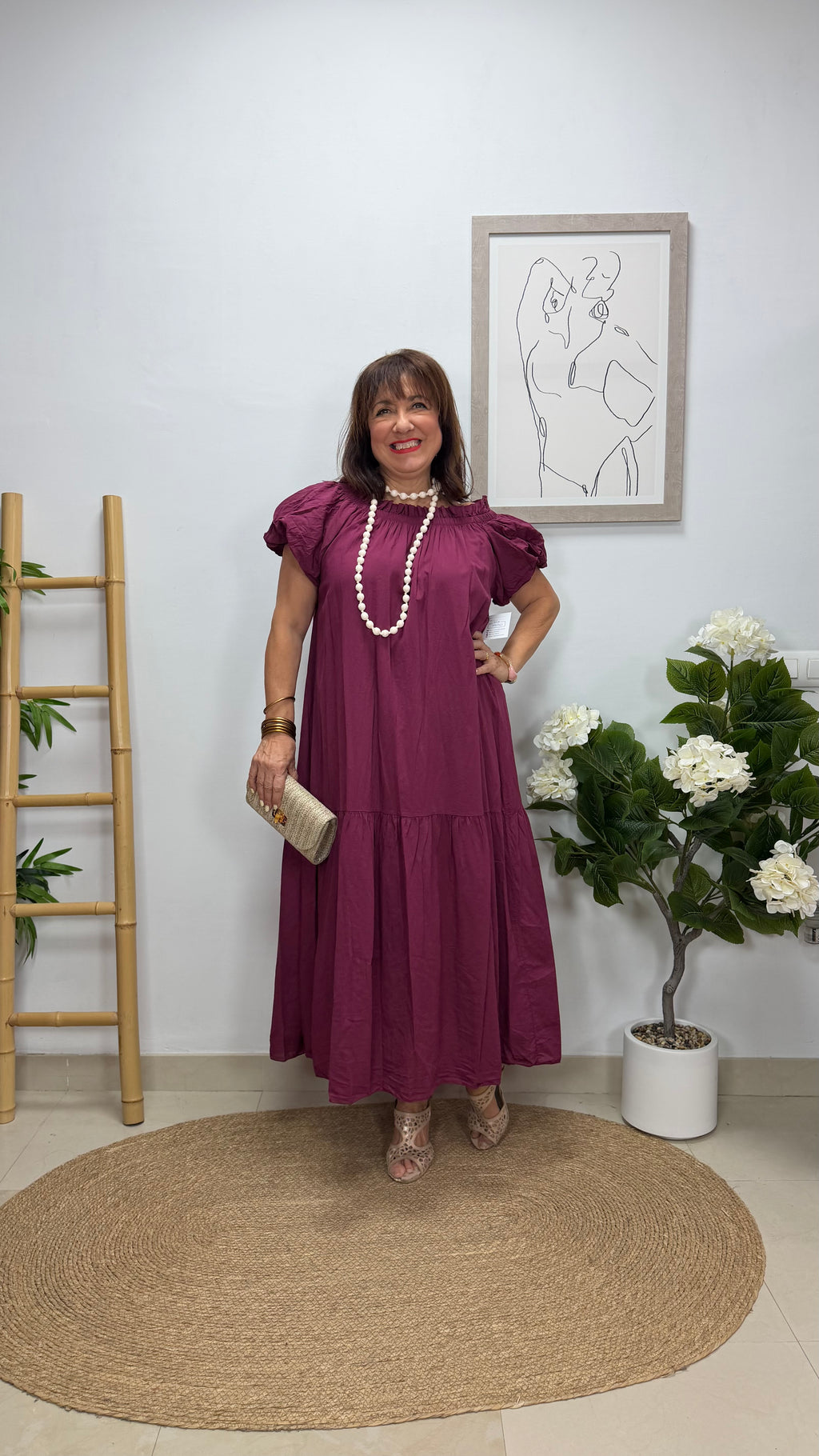 Vestido Monterrey Burdeos
