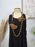 Collar Caramelo Argolla Marrón