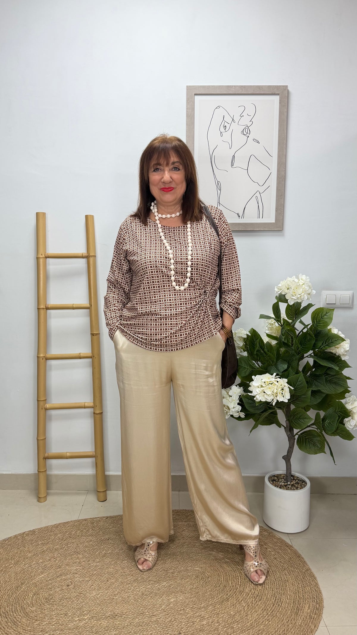 Blusa Trébol Marrón