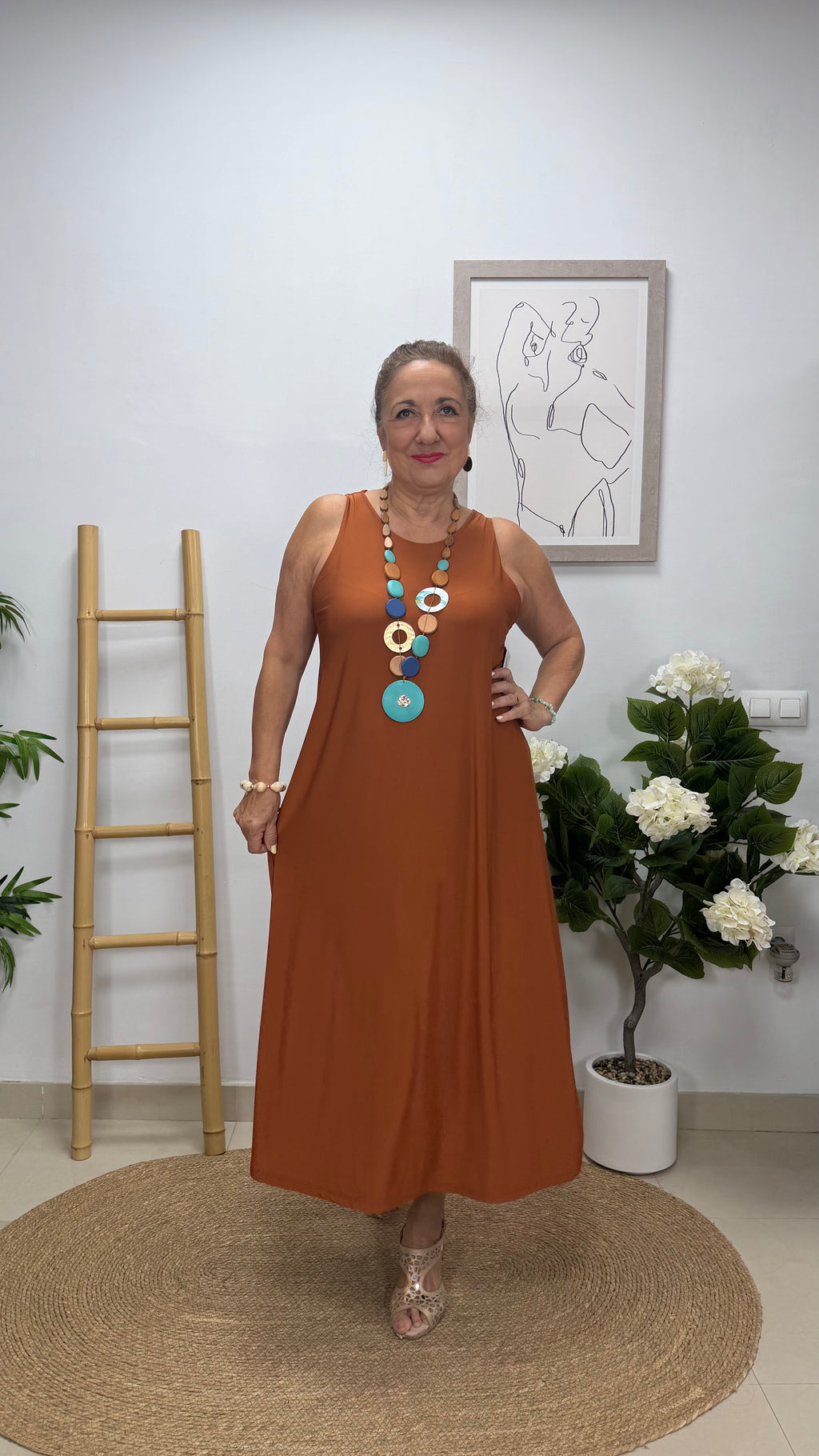 Vestido Estrella Teja