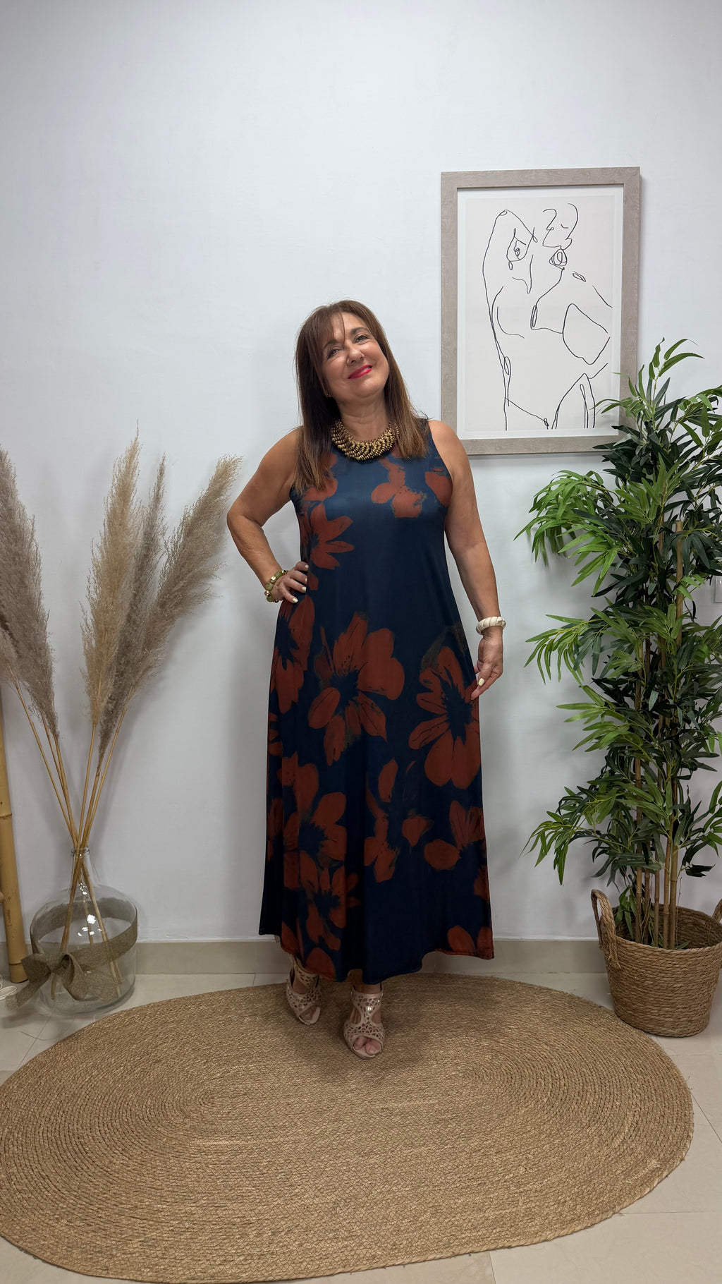 Vestido Orquídea Marino-Caldera
