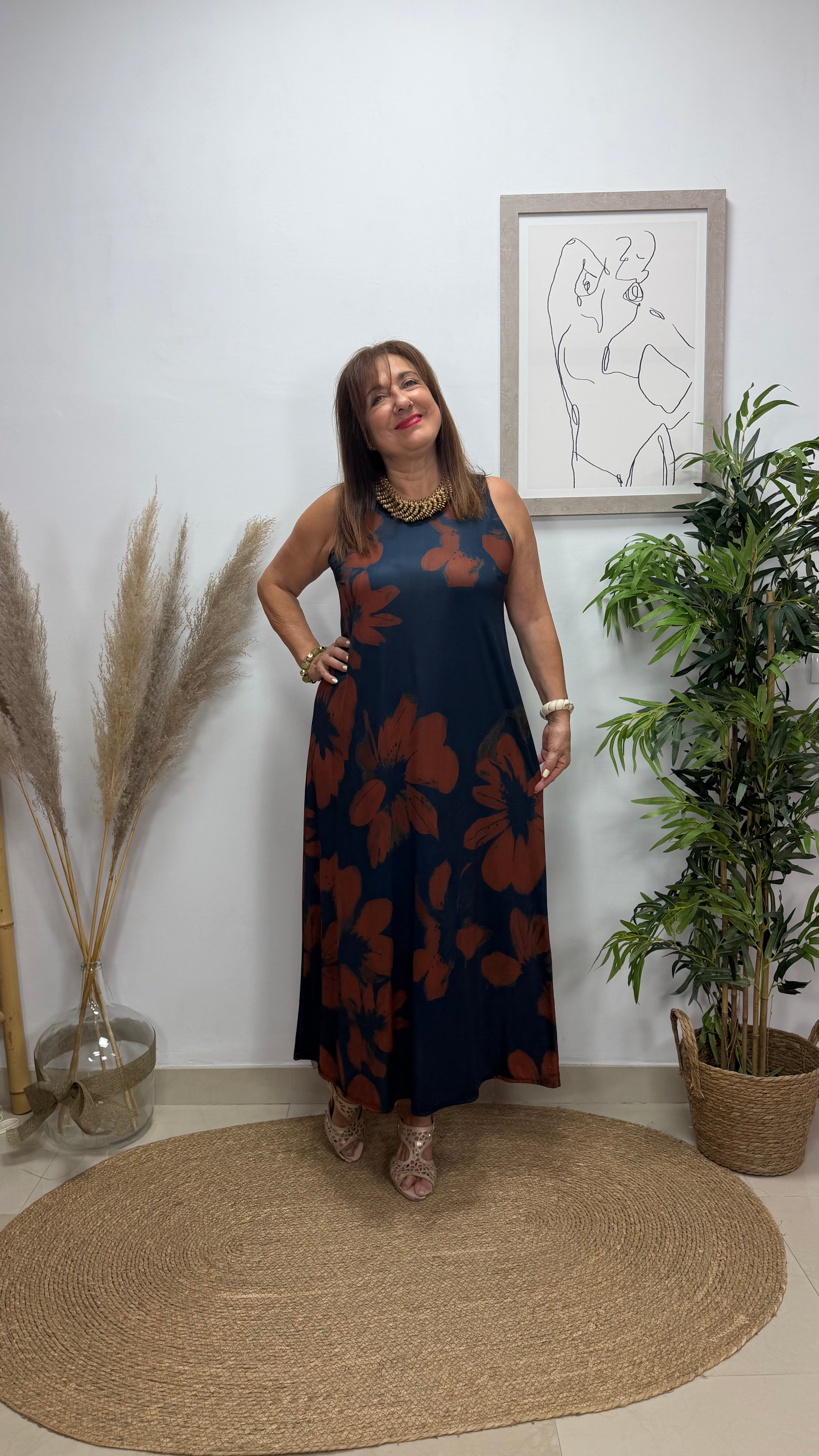 Vestido Orquídea Marino-Caldera