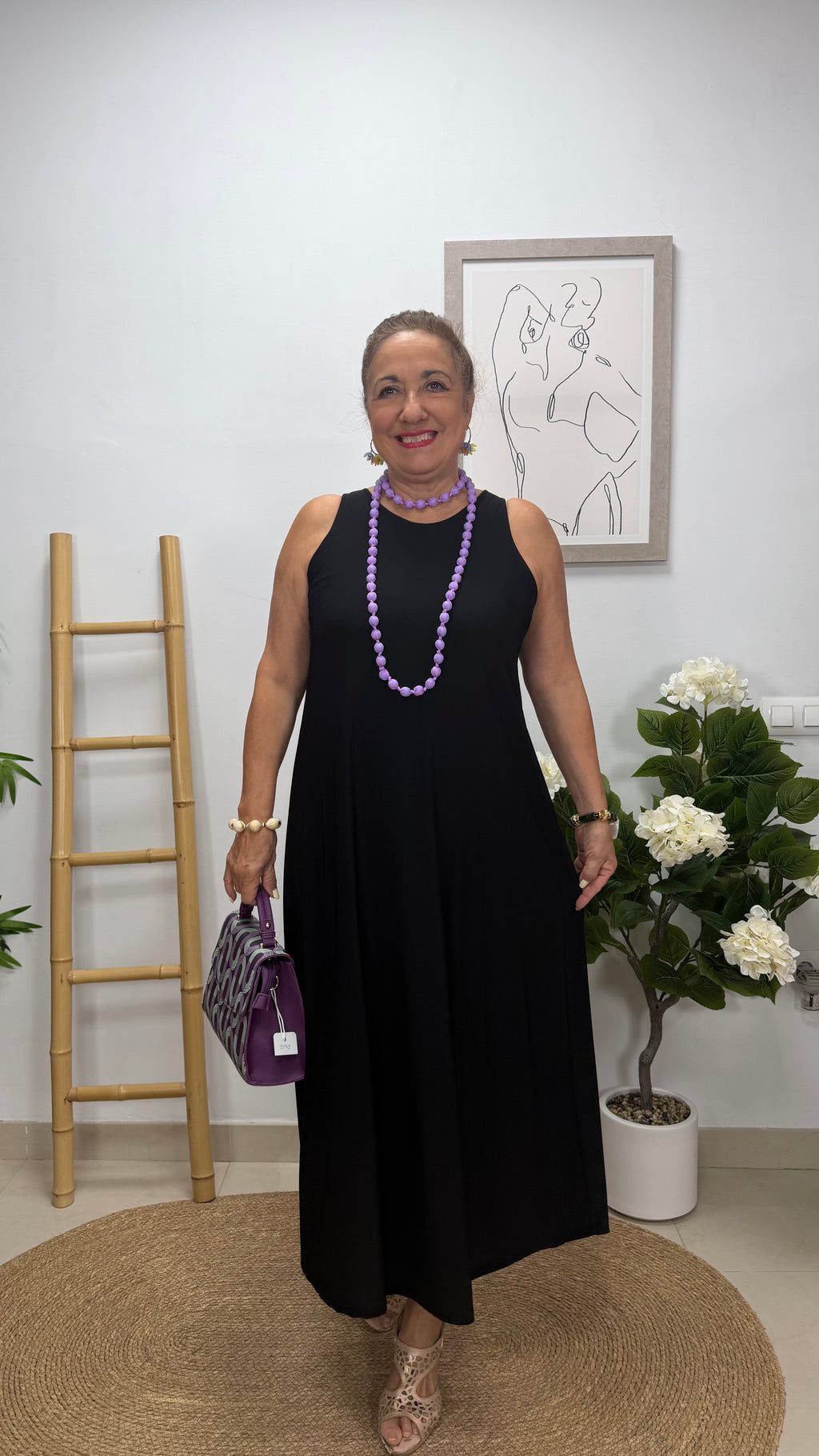 Vestido Estrella Negro con bolsillo