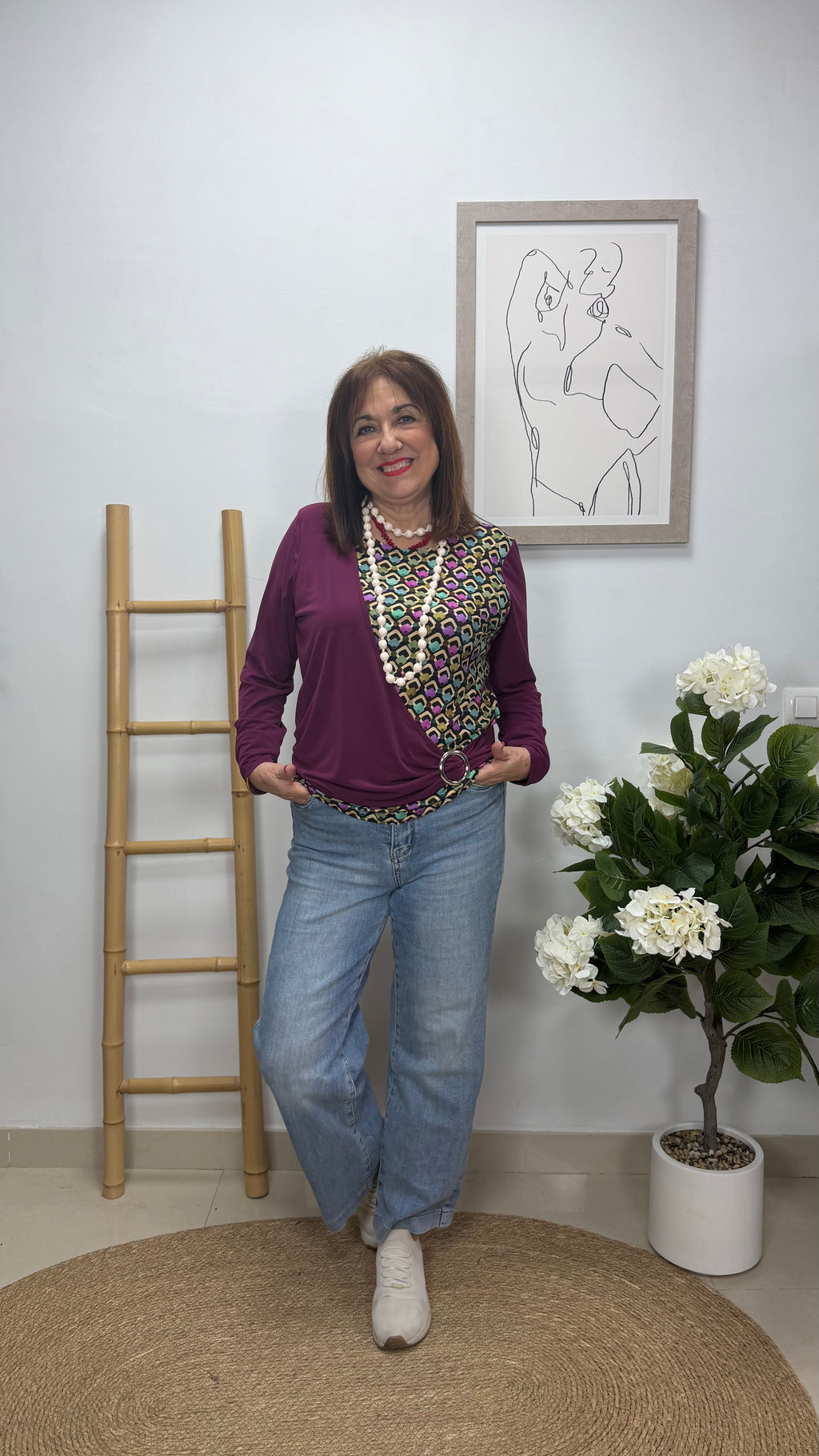 Blusa Hebilla Berengena