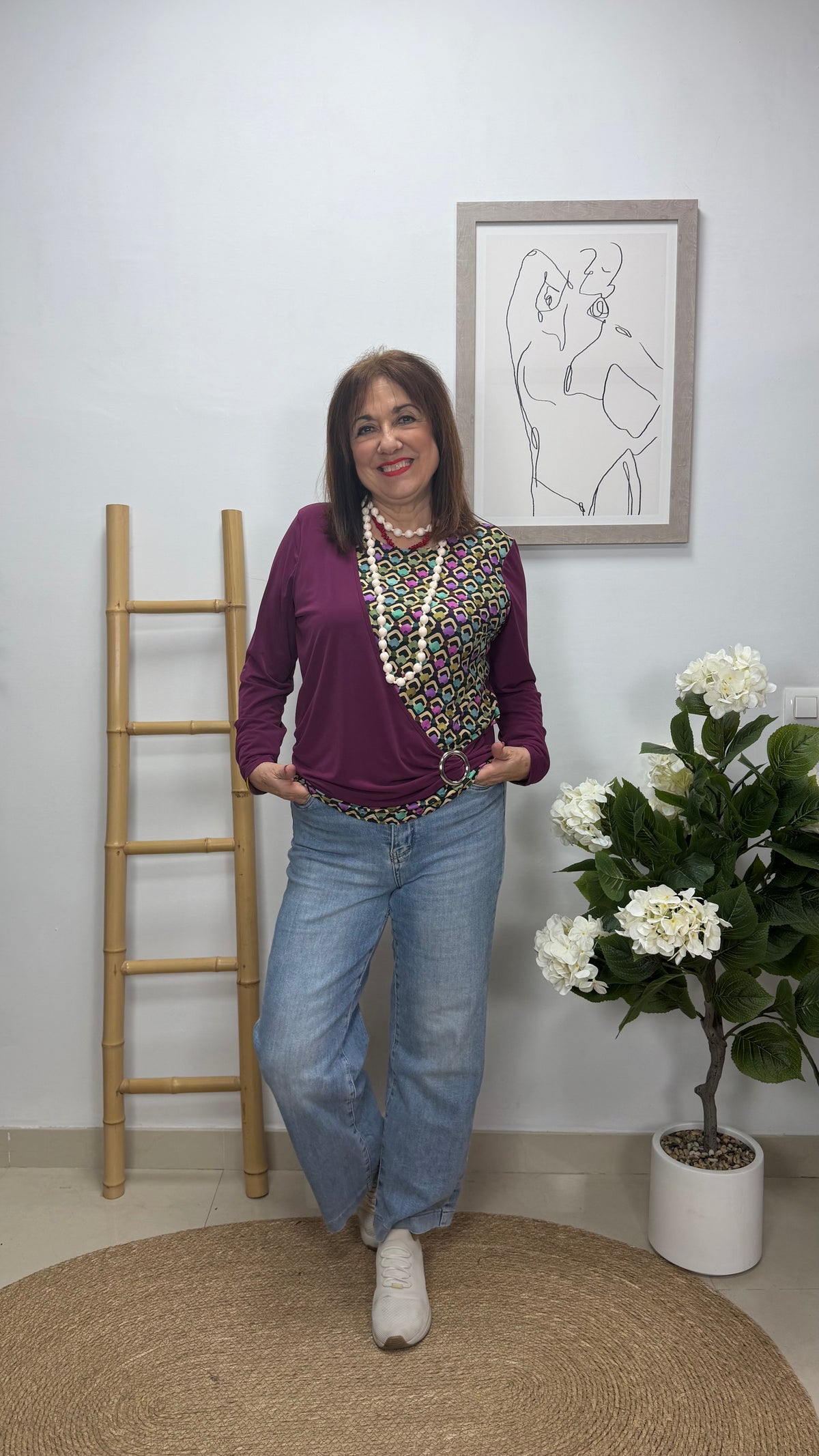 Blusa Hebilla Berengena