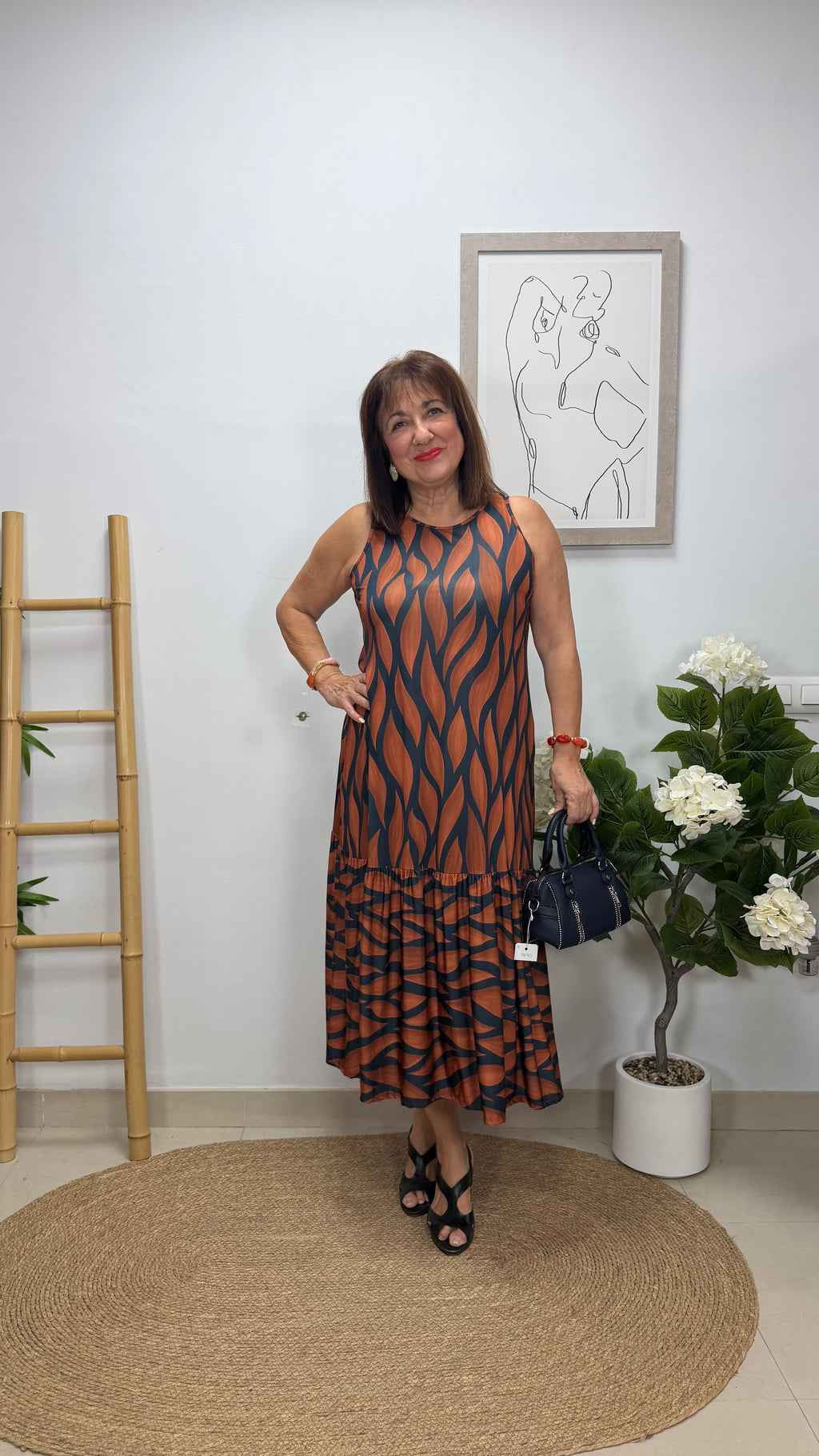 Vestido Redes Azul/Caldera