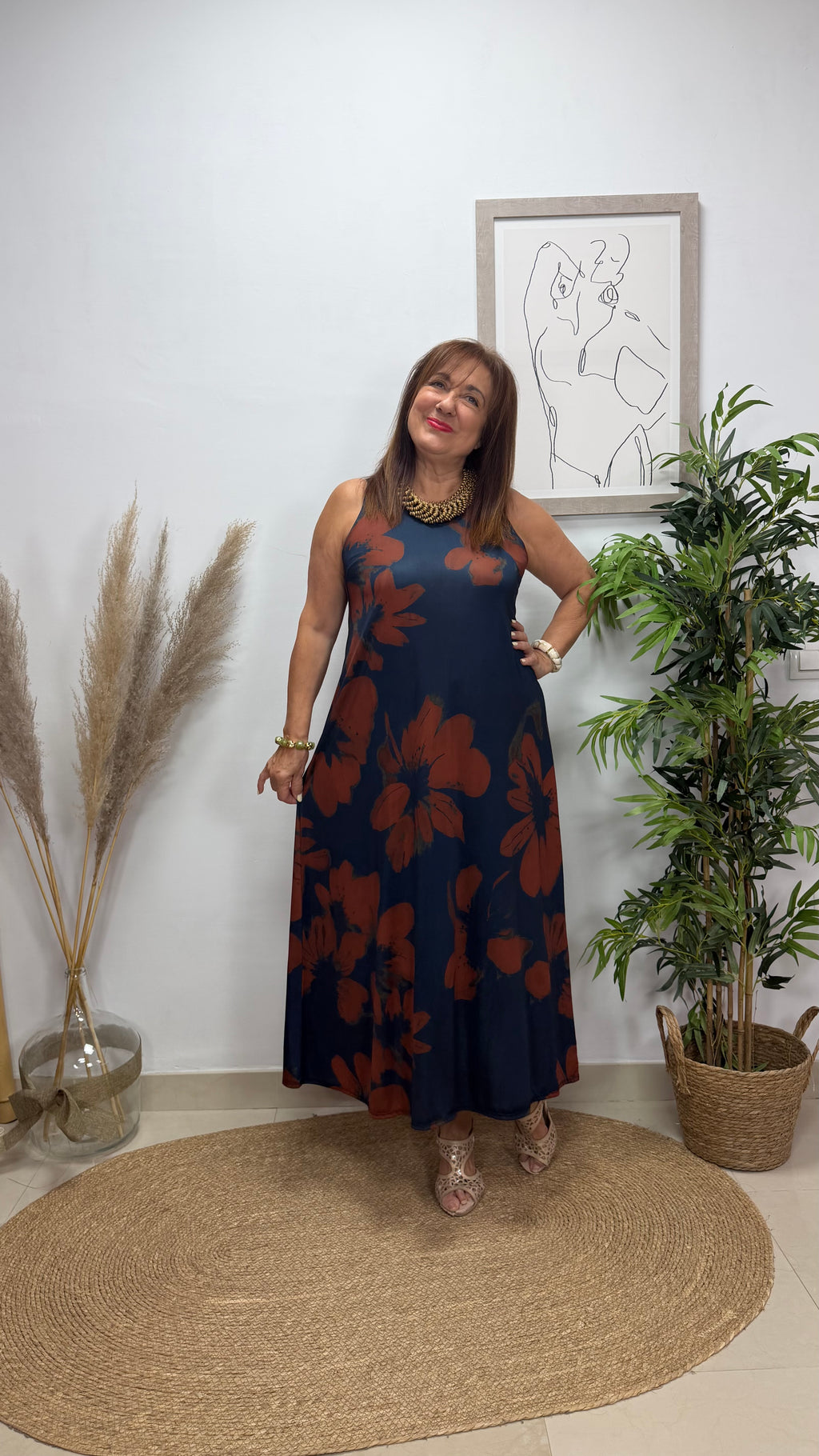 Vestido Orquídea Marino-Caldera