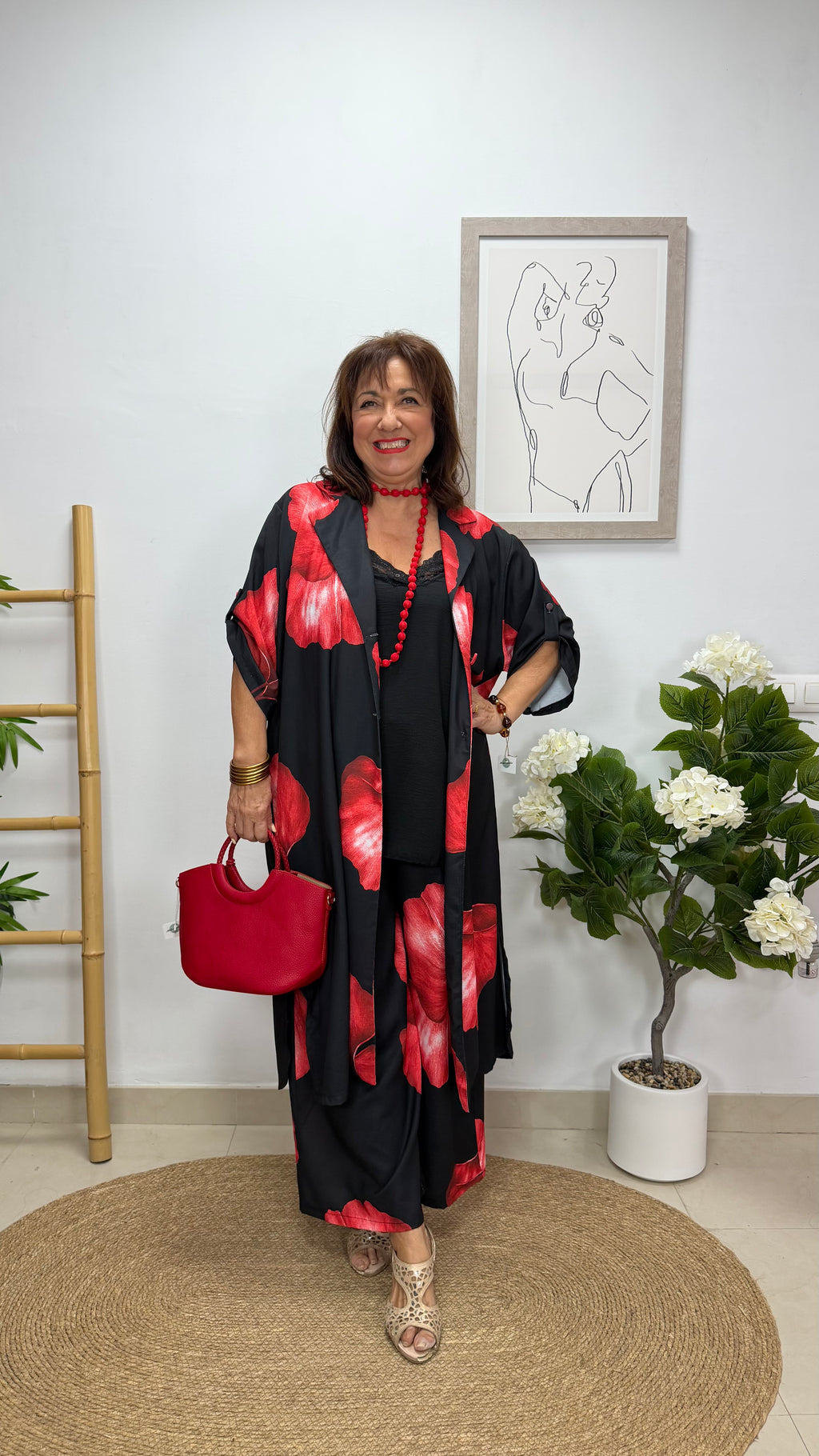 Conjunto Amapola Rojo