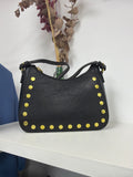 Bolso Piel Negro Tachuelas