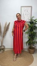 Vestido Rayas Naranja