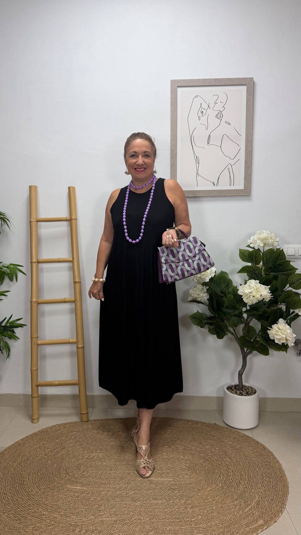 Vestido Estrella Negro con bolsillo