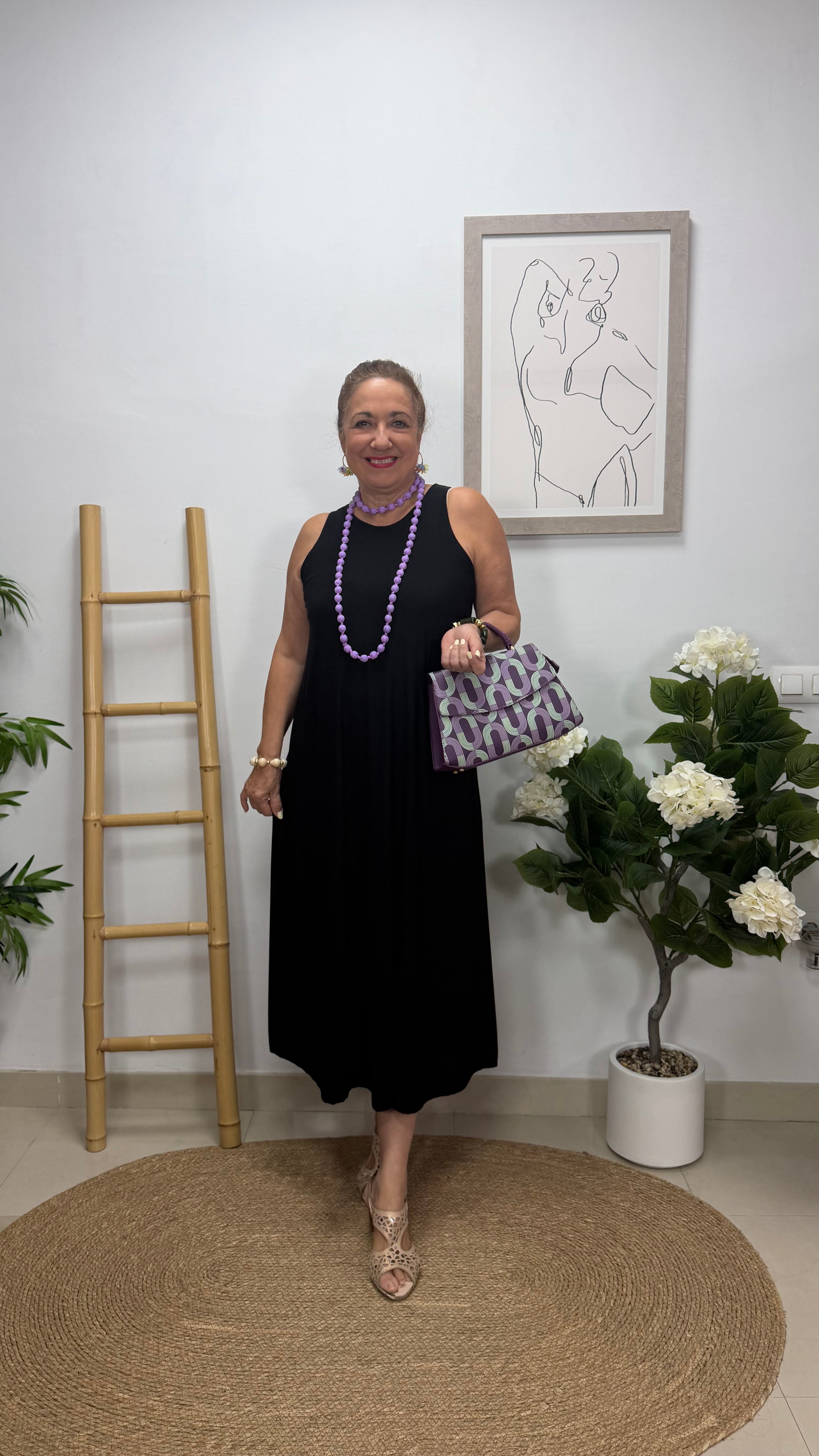 Vestido Estrella Negro con bolsillo