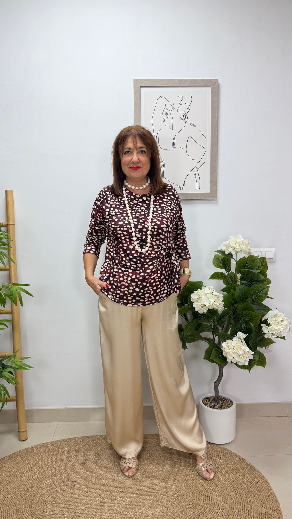 Blusa Dálmata Burdeos