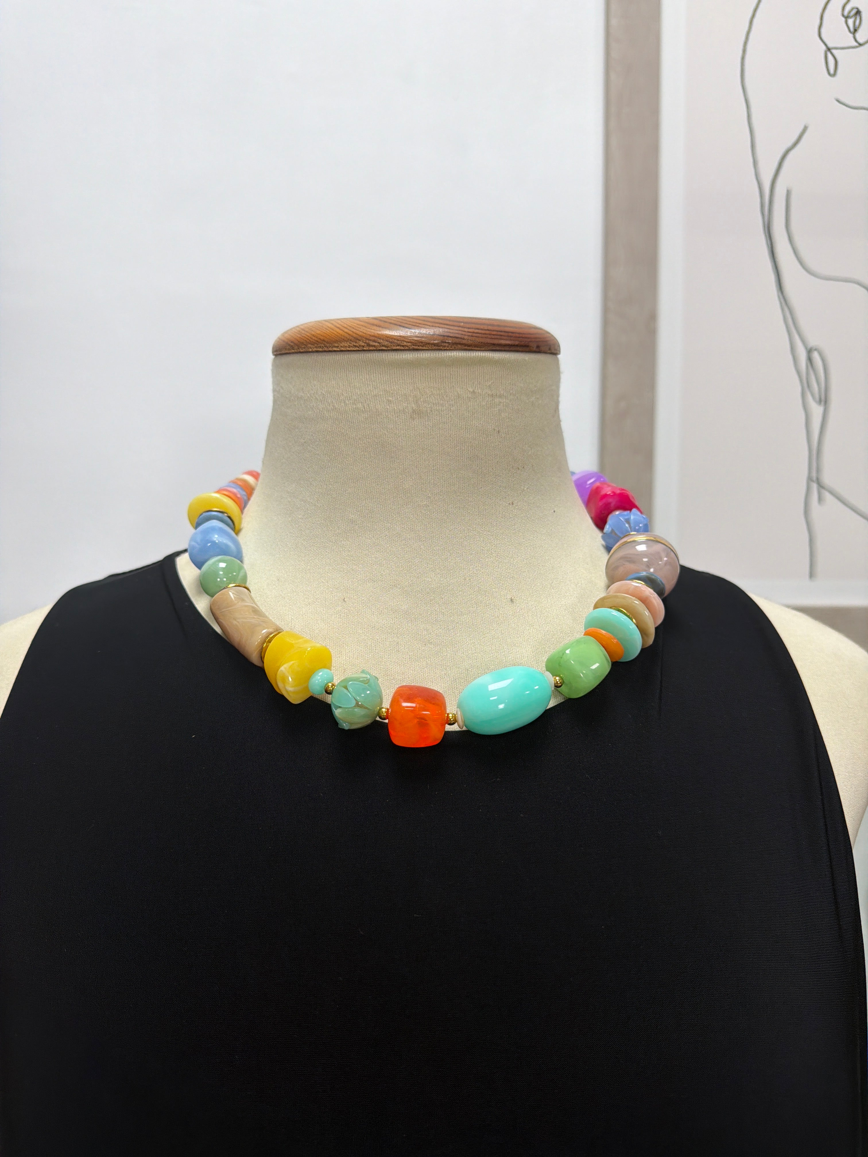 Collar Perlado Multicolor