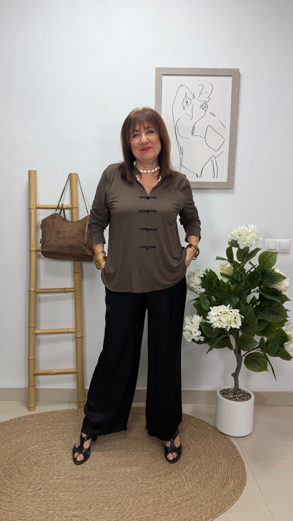 Blusa Alamares Marrón