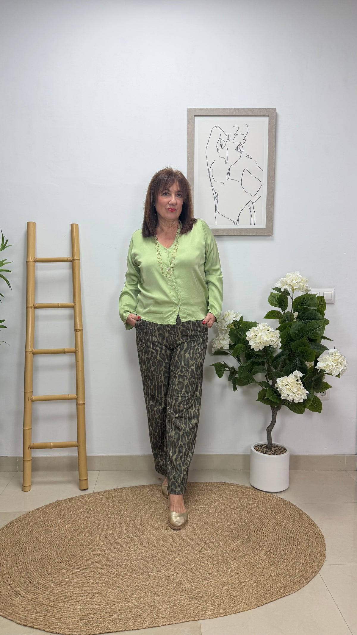 Pantalón Print Verde