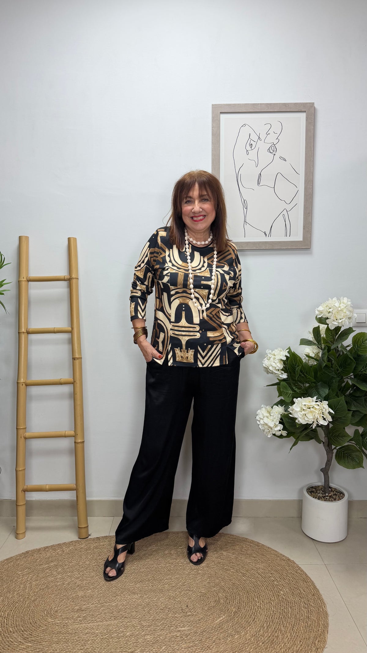 Blusa Jeroglífico Negro