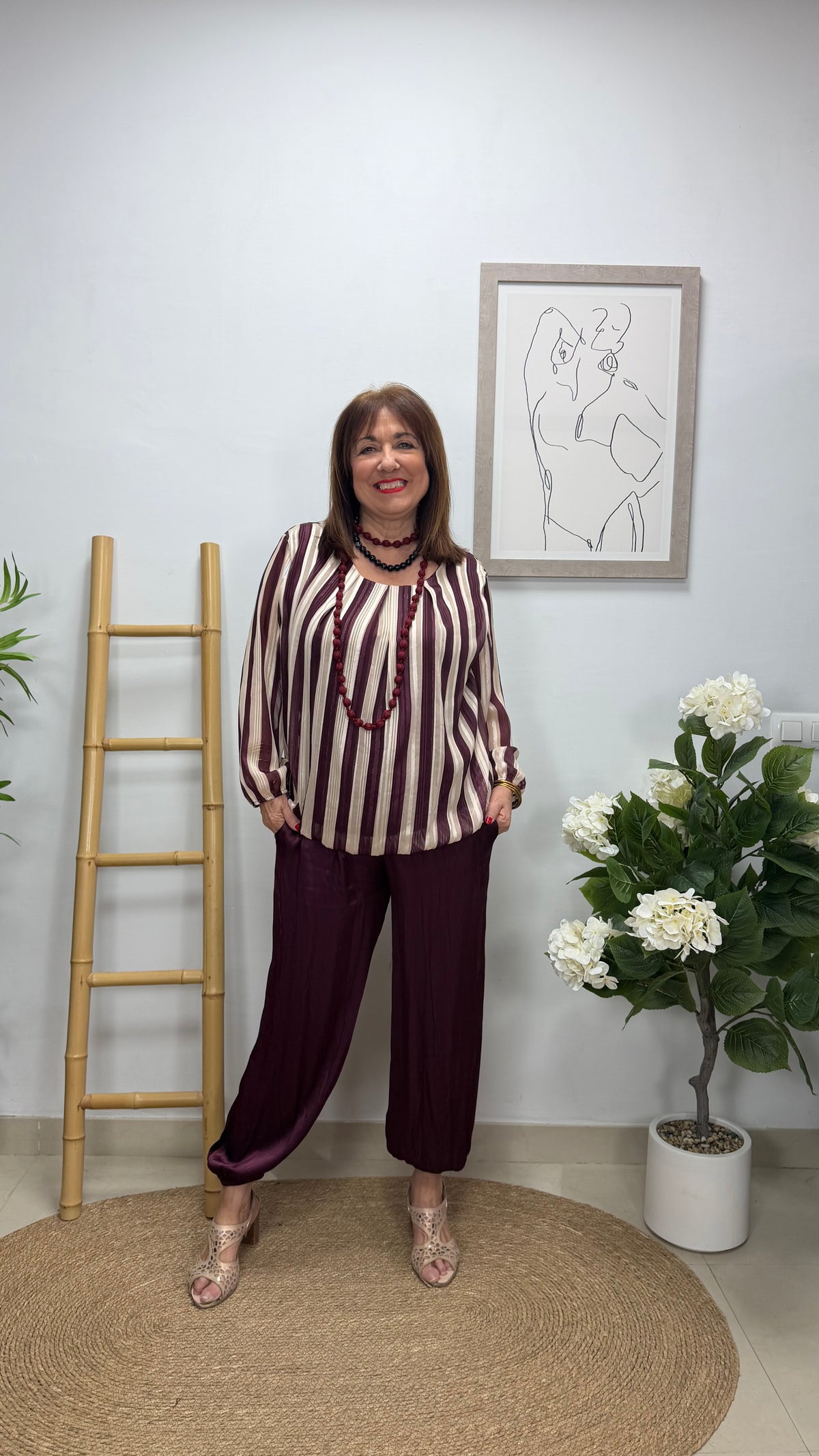 Blusa Maruja Burdeos