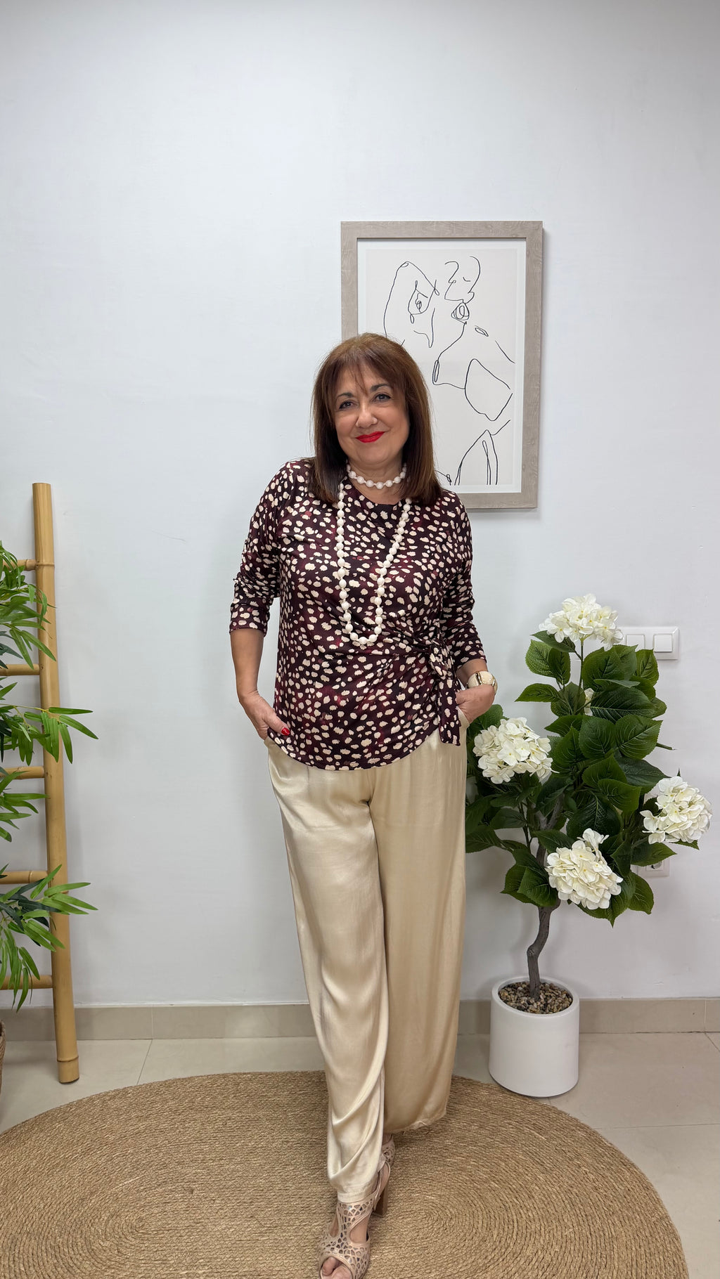 Blusa Dálmata Burdeos
