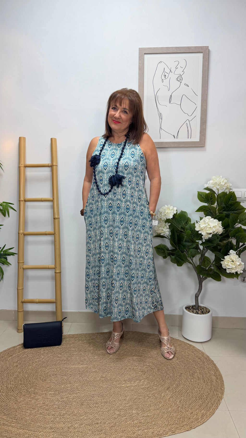 Vestido Retro Celeste