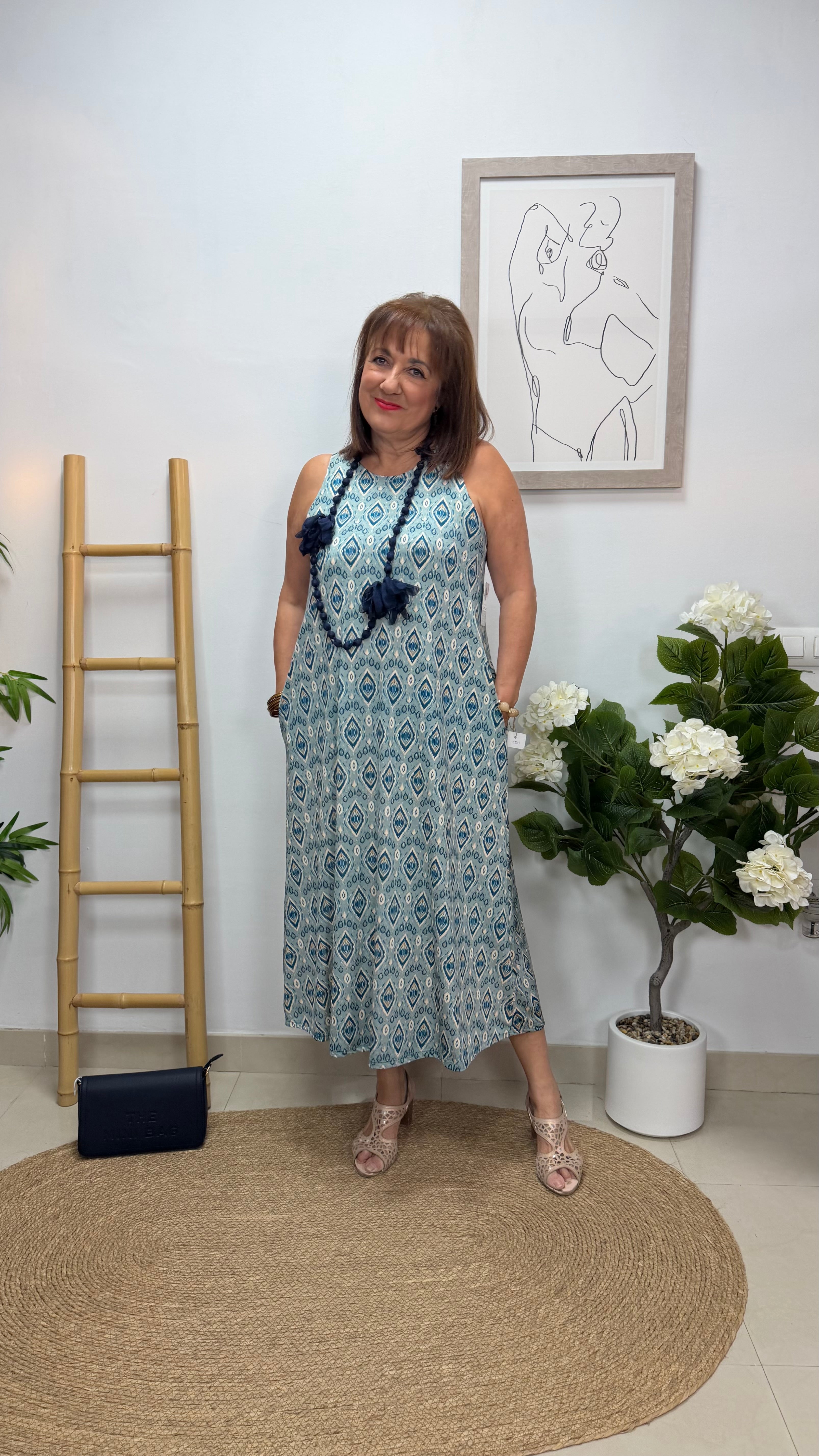 Vestido Retro Celeste