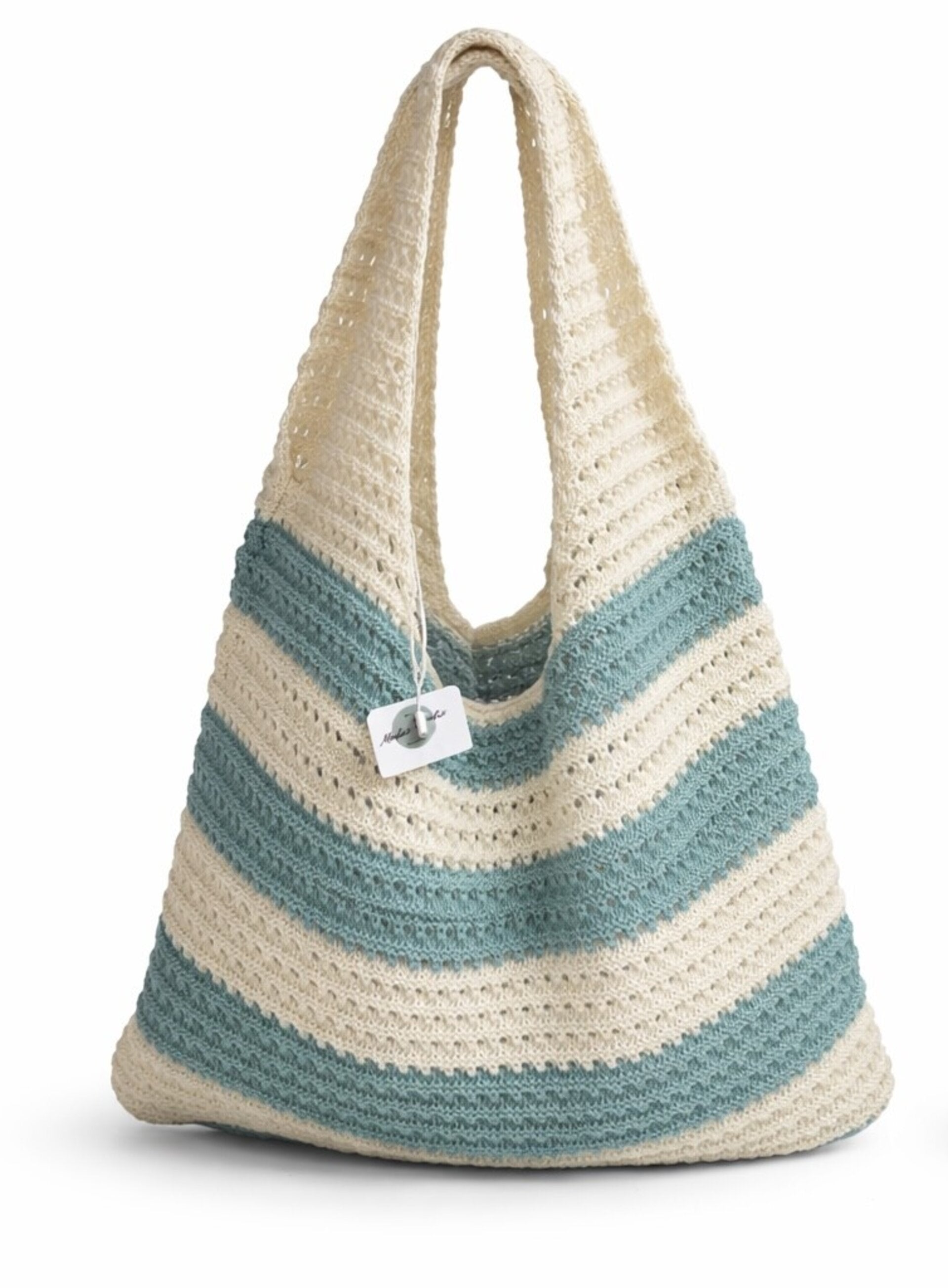 Bolso Croché Verde Rayas