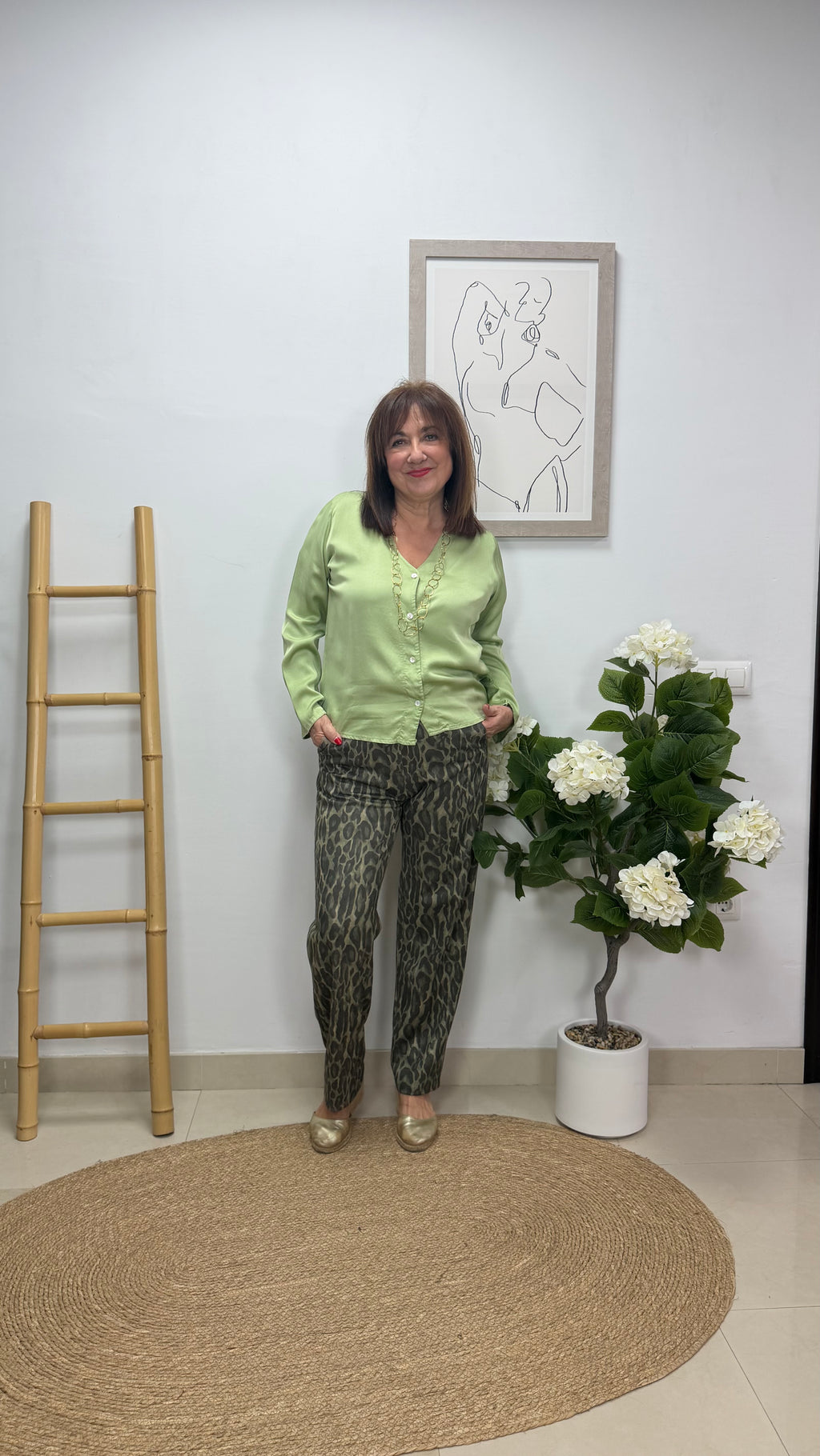 Pantalón Print Verde
